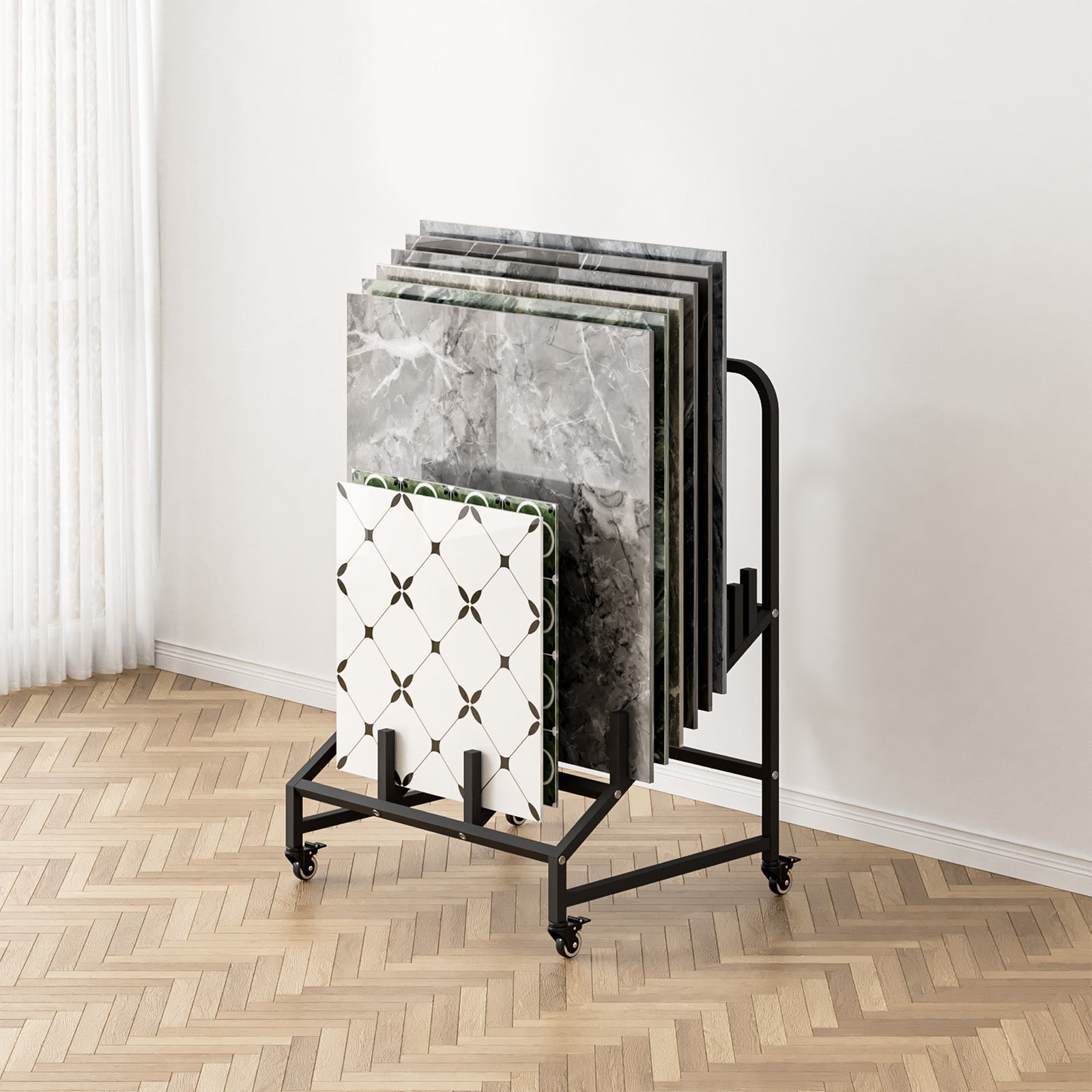 Advwin Tile Display Stand with Adjustable Slots