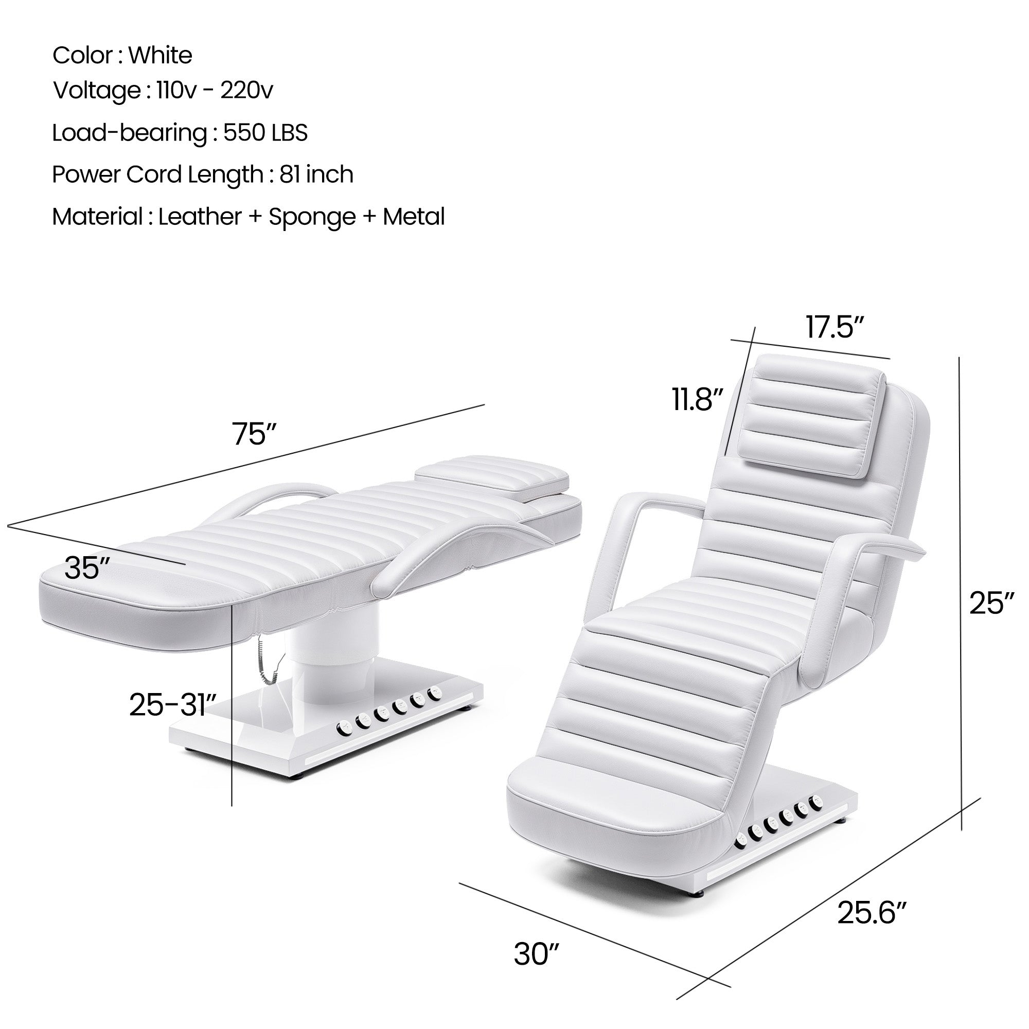Advwin Electric Massage Chair with LED Light