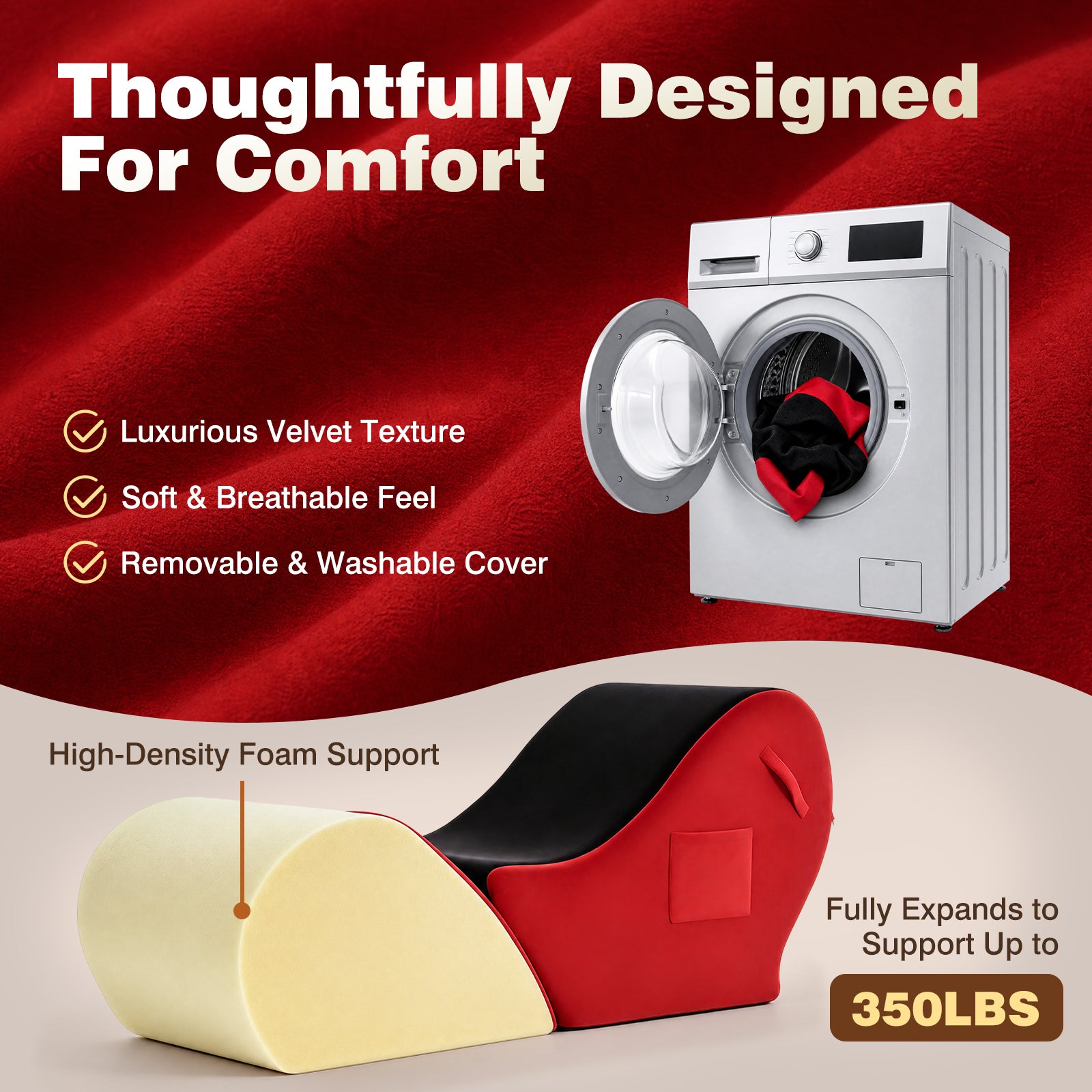 Advwin Convertible Yoga Chaise Lounge for Adults