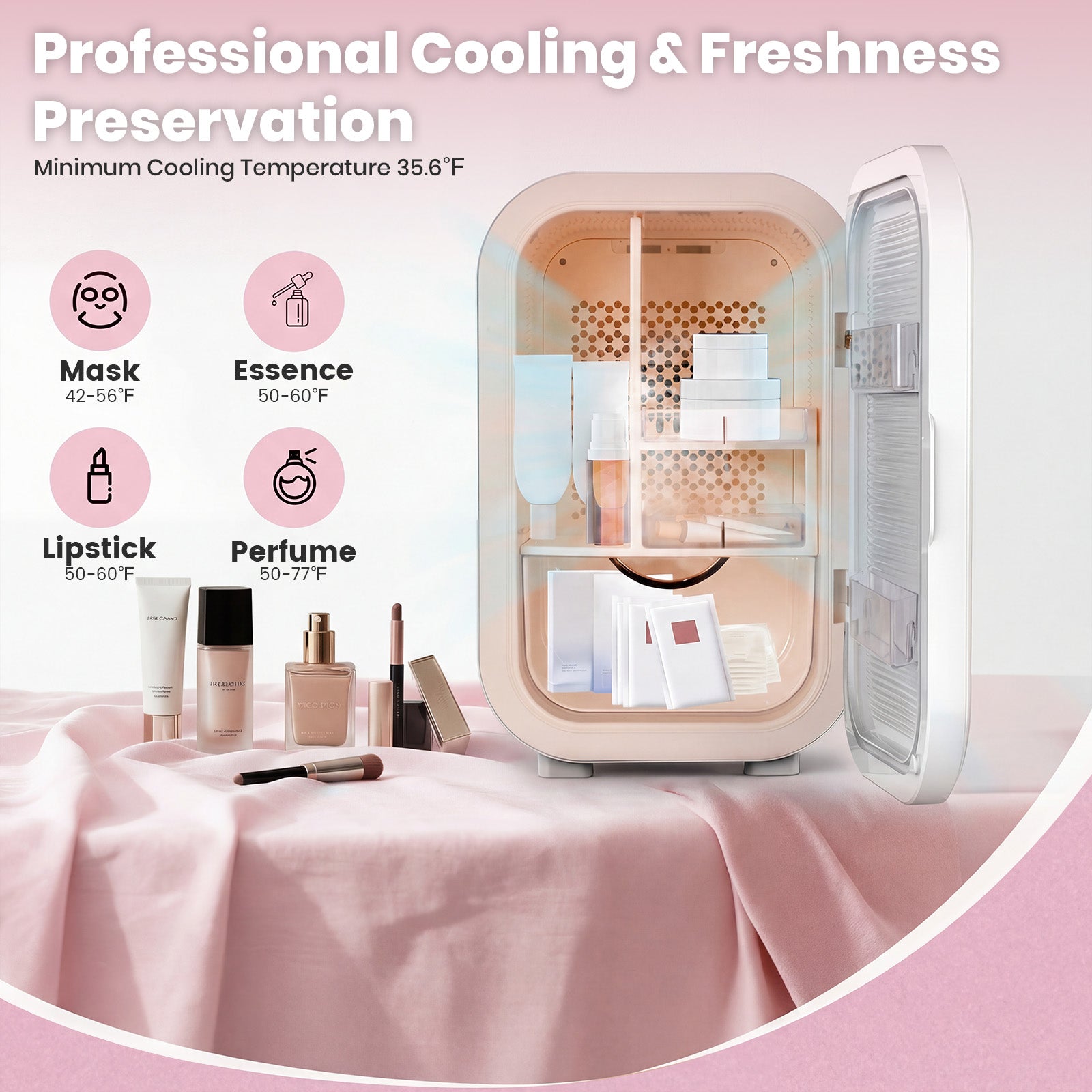Advwin 22L Mini Skincare Fridge for Cosmetic Storage