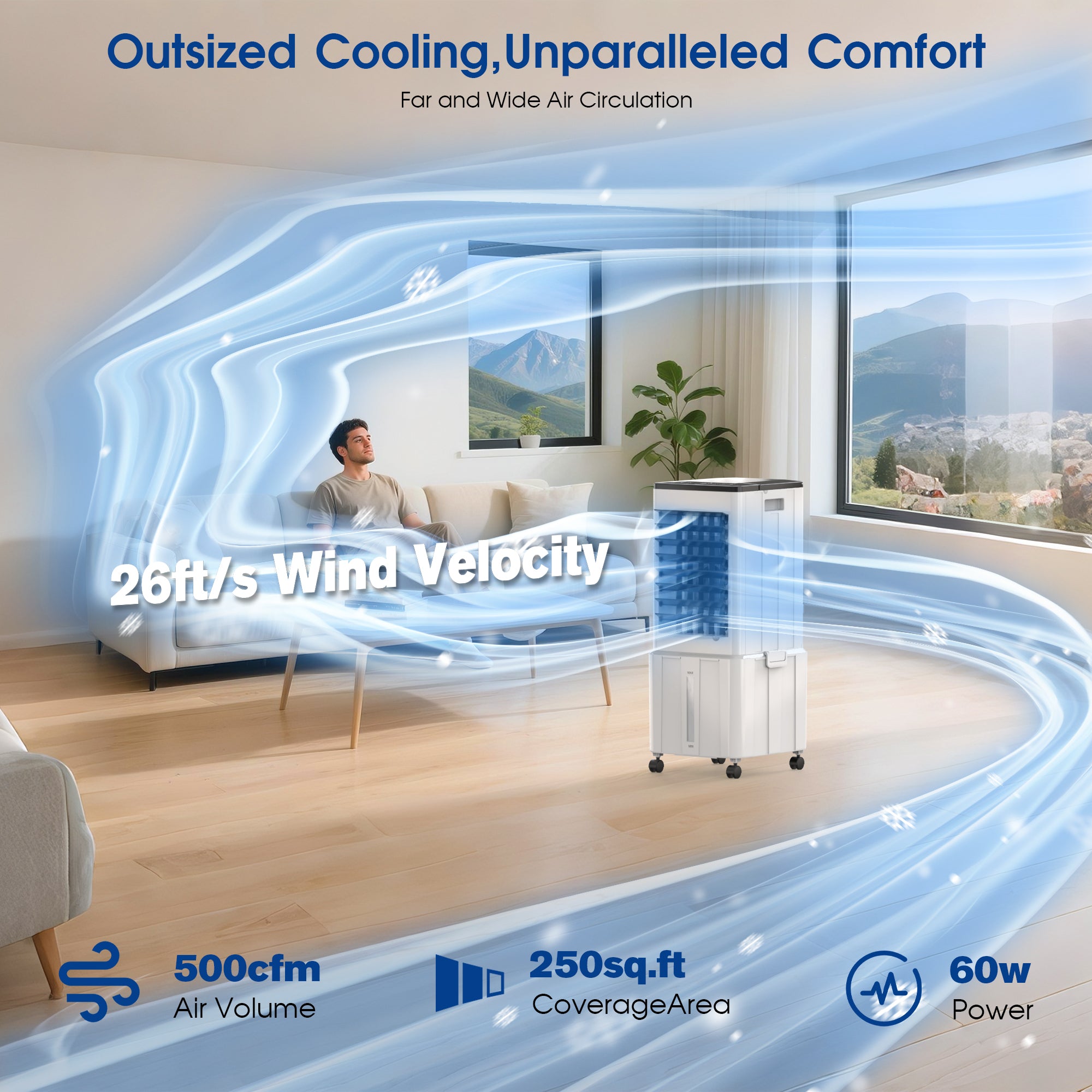 Advwin Windowless Portable Air Cooler Fan