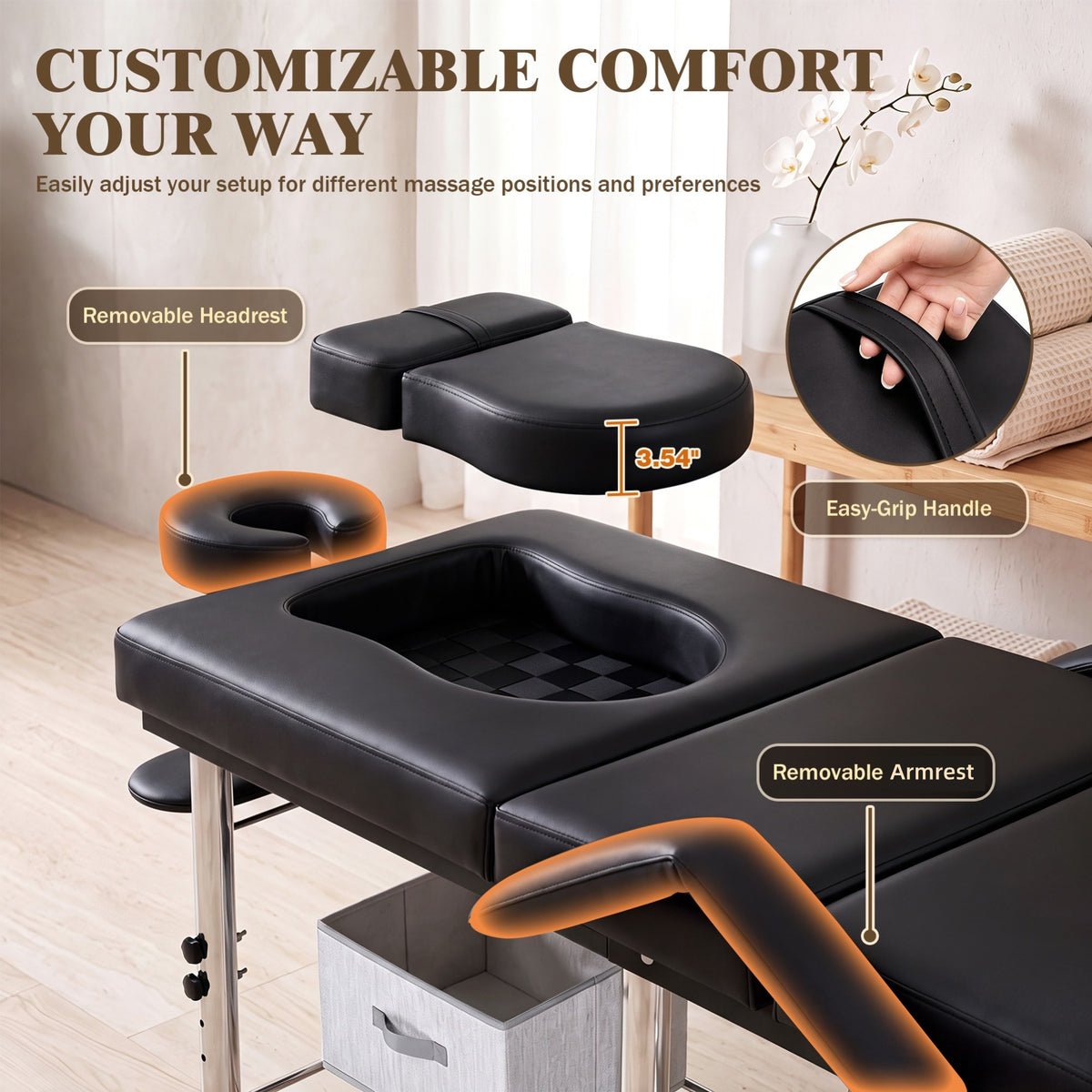 Advwin Massage Table w/ Chest & Abdominal Opening