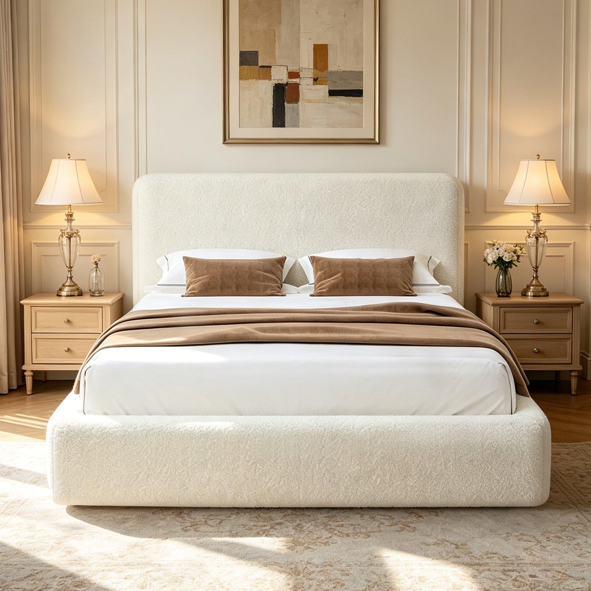 Advwin Cloud Bed Frame with Headboard