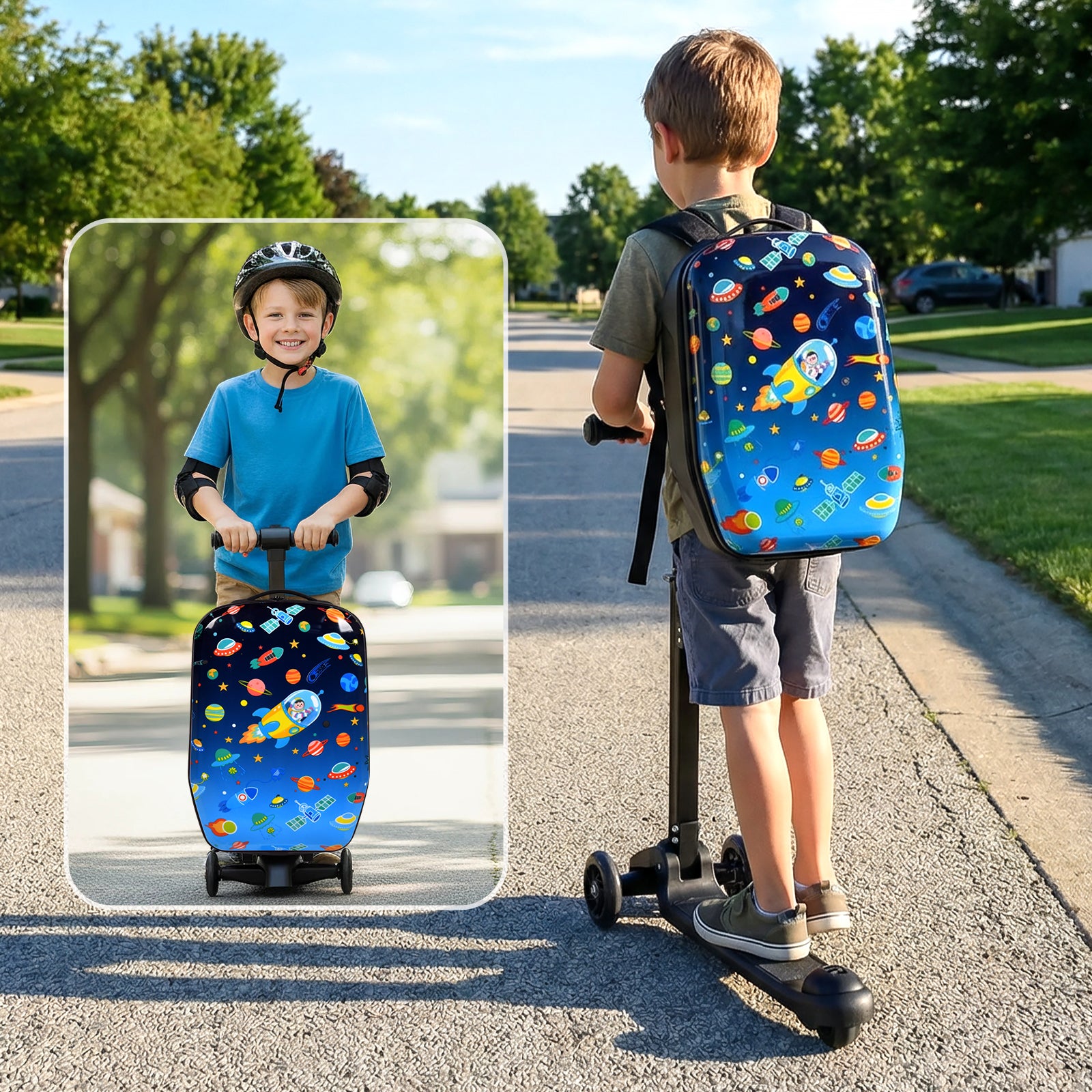 Advwin Kids 4-in-1 Detachable Scooter Suitcase