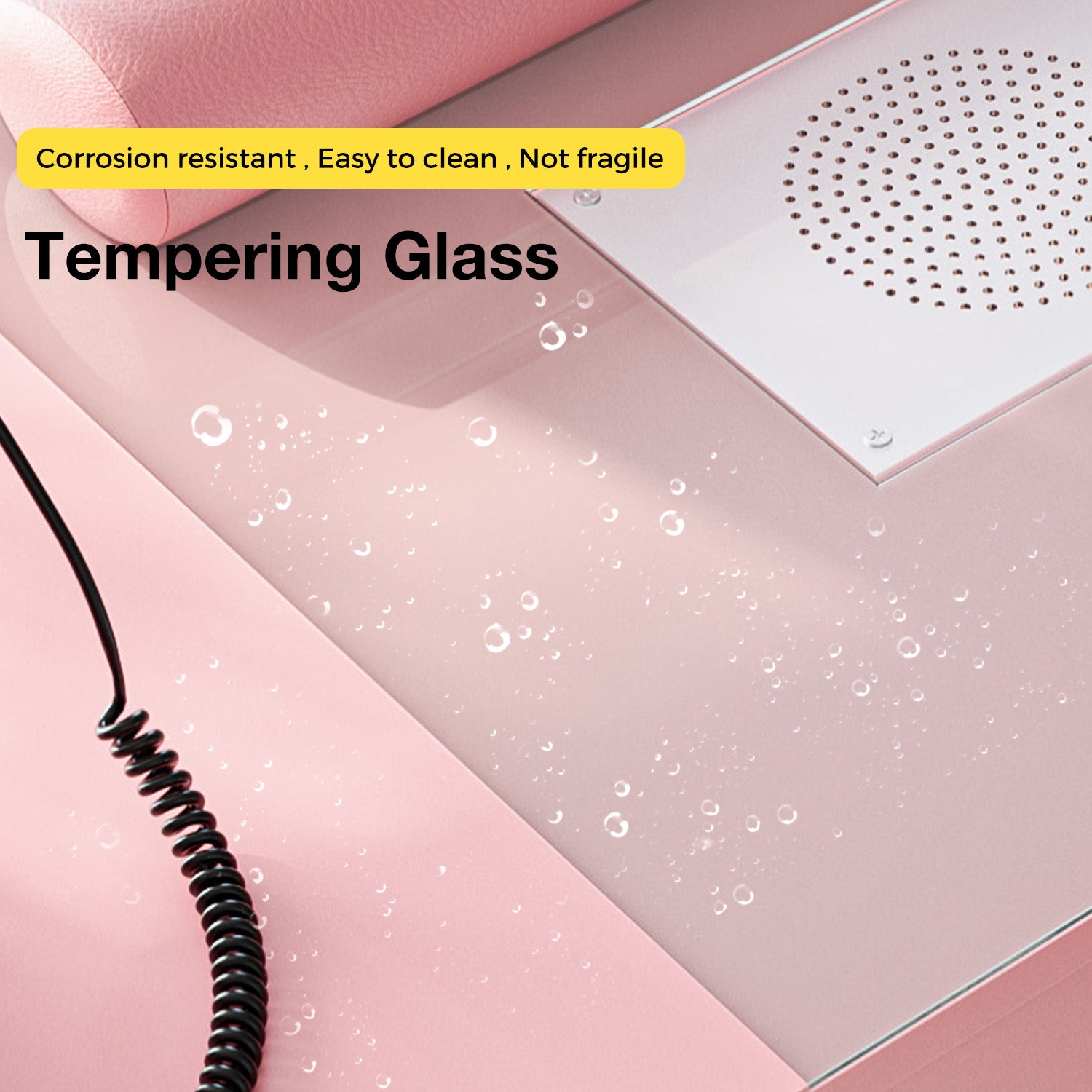 Acetone-Resistant Glass Top for Nail Desk