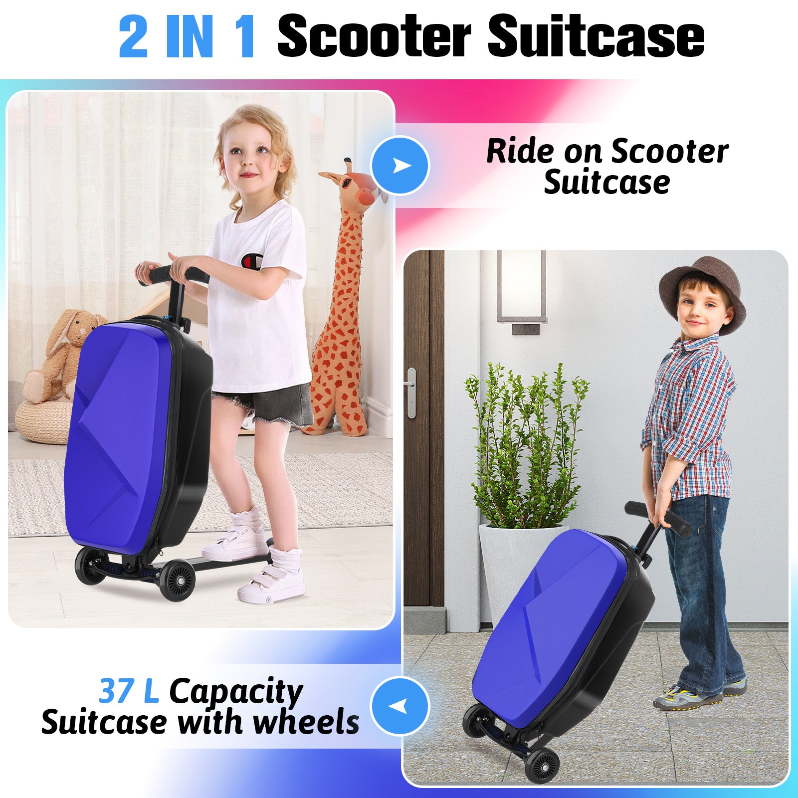Advwin Kids 2 in 1 scooter luggage