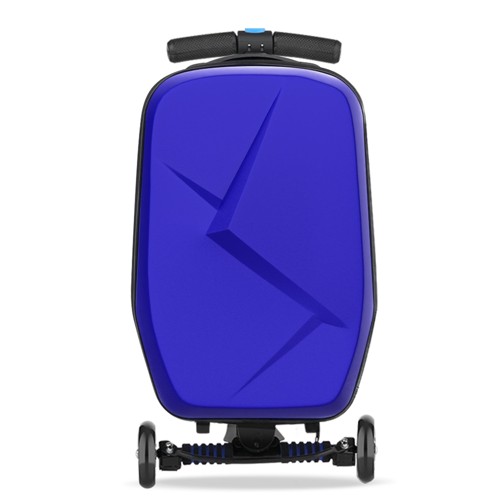 Kids blue suitcase with scooter