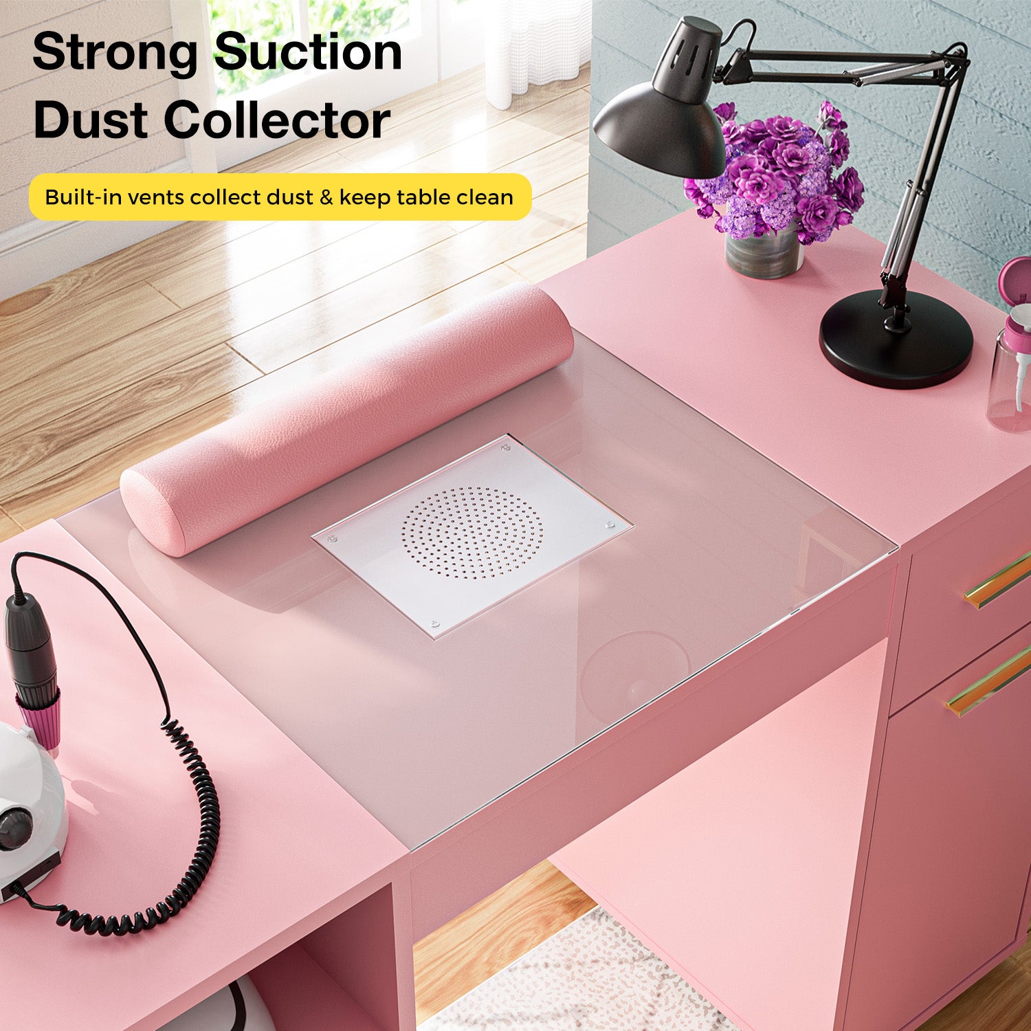 Strong Suction Dust Collector for Nail Desk