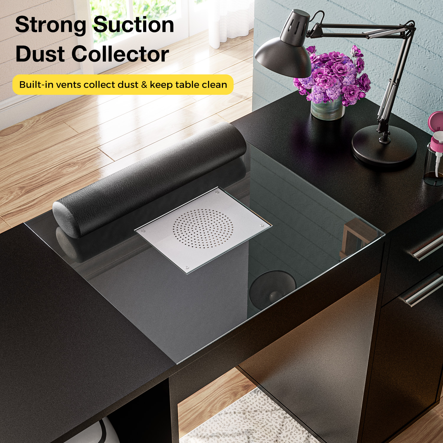 Strong Suction Dust Collector for Nail Desk