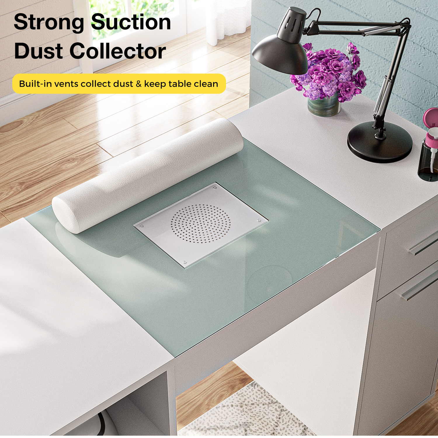 Strong Suction Dust Collector for Nail Desk