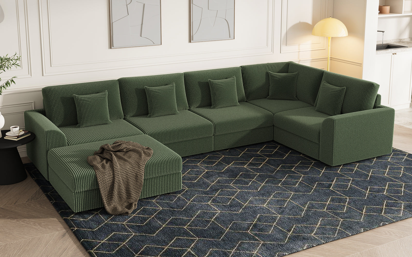 Advwin 6 Seat Oversized Modular Sectional Sofa