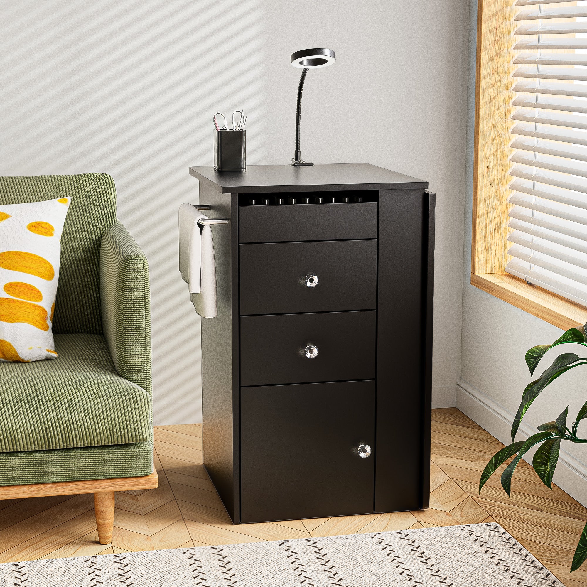 Advwin Folding Nail Table with Dust Collector