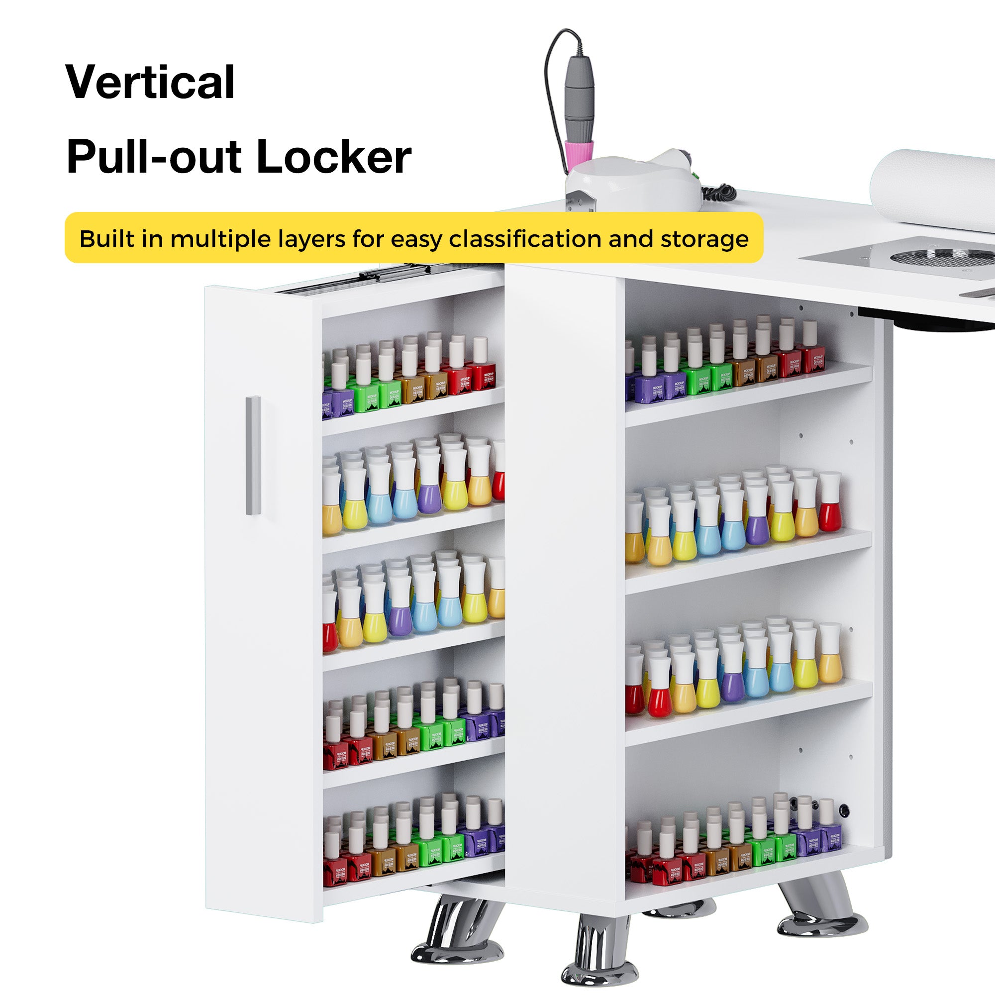 Advwin Manicure Table w/Dust Collector & Wrist Rest