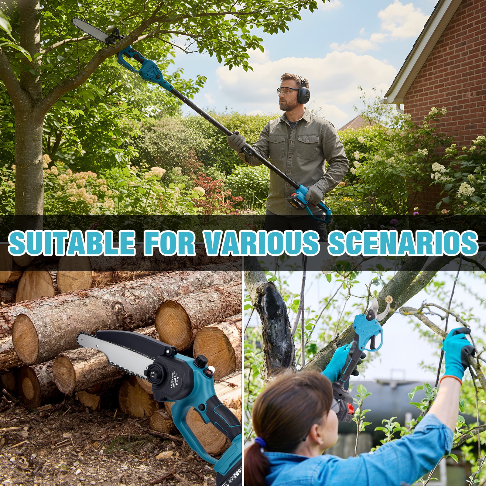 Advwin 2-in-1 Electric Pole Saw