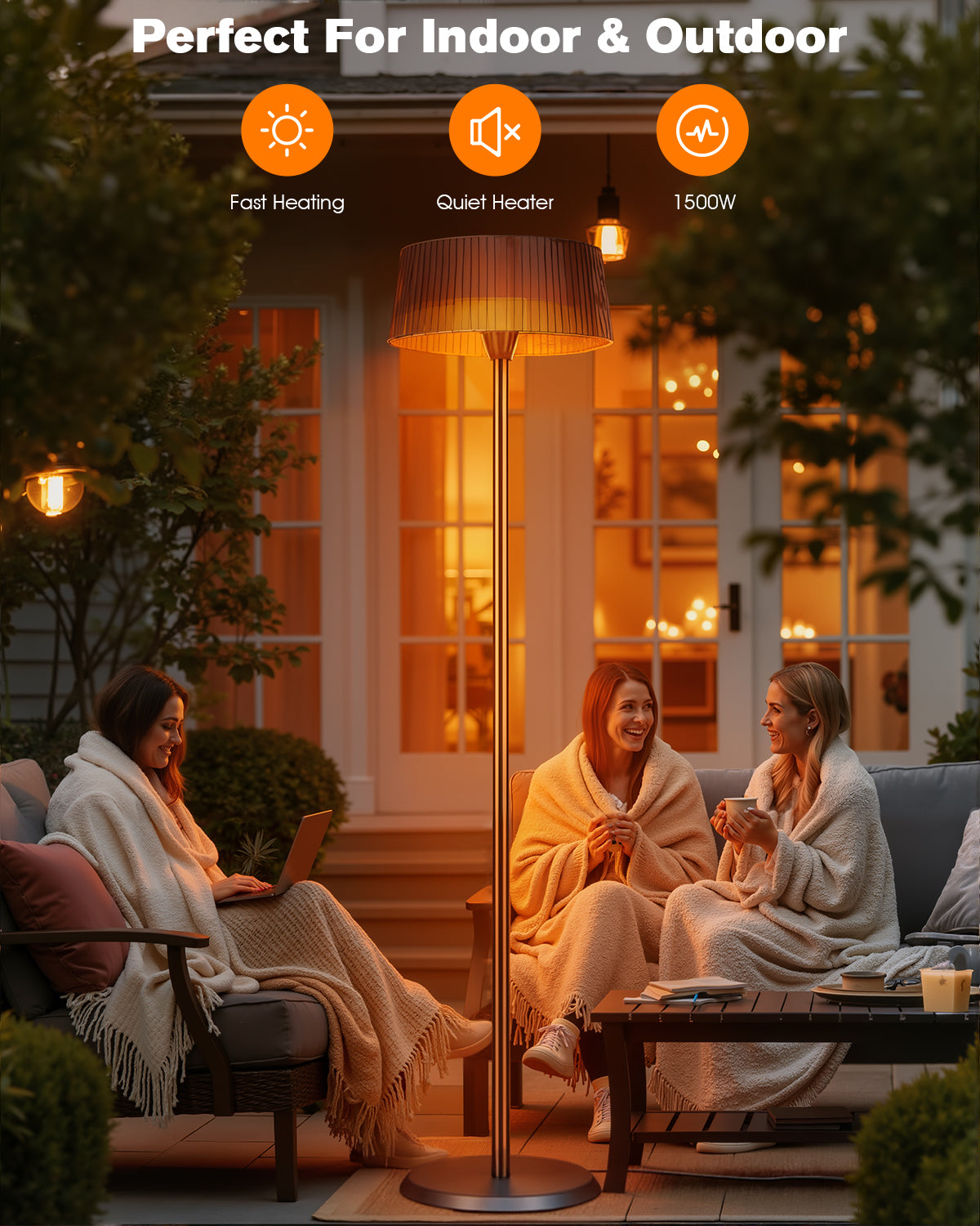 Advwin Electric Infrared Patio Heater 1500W