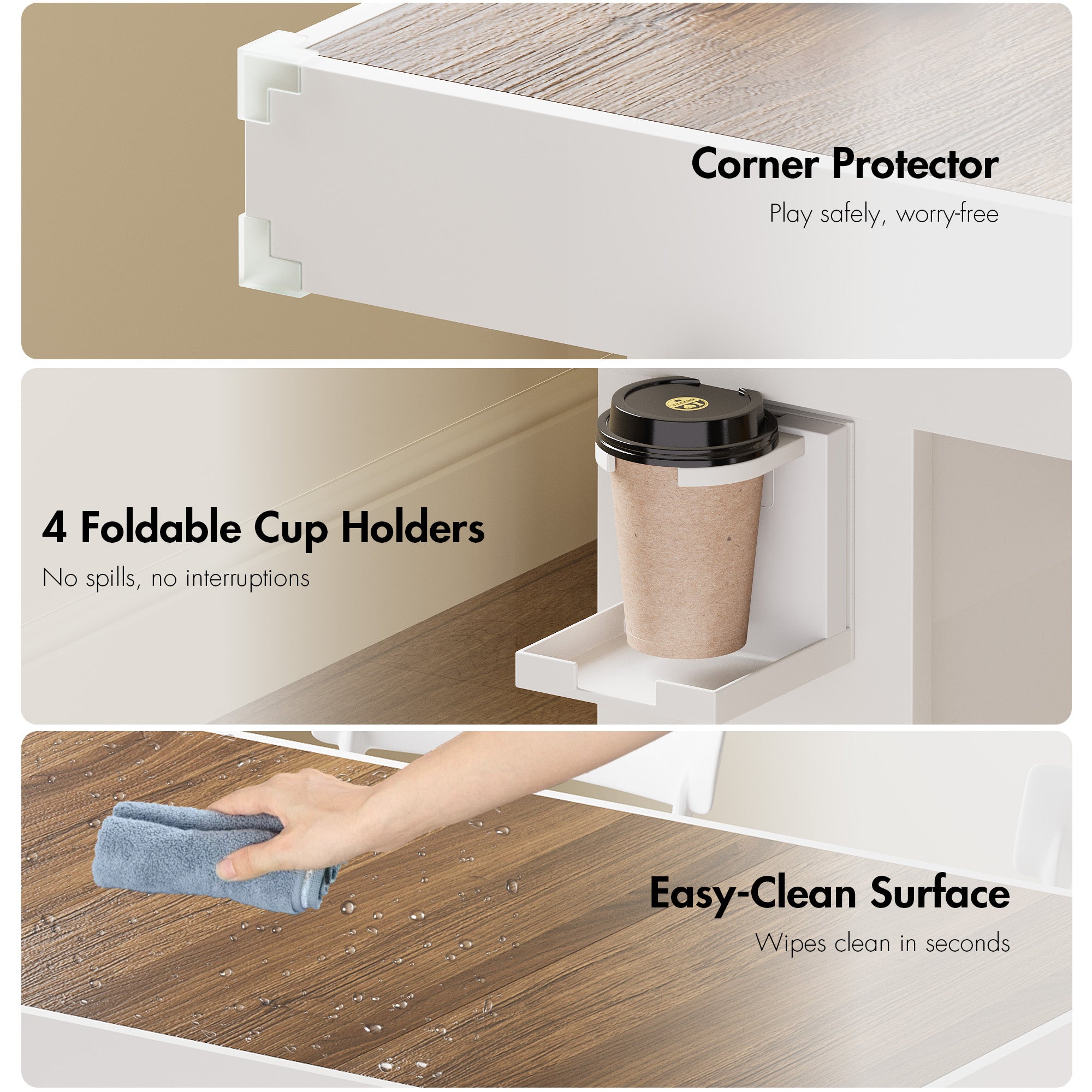 Advwin 2-in-1 Board Game Table with Removable Top