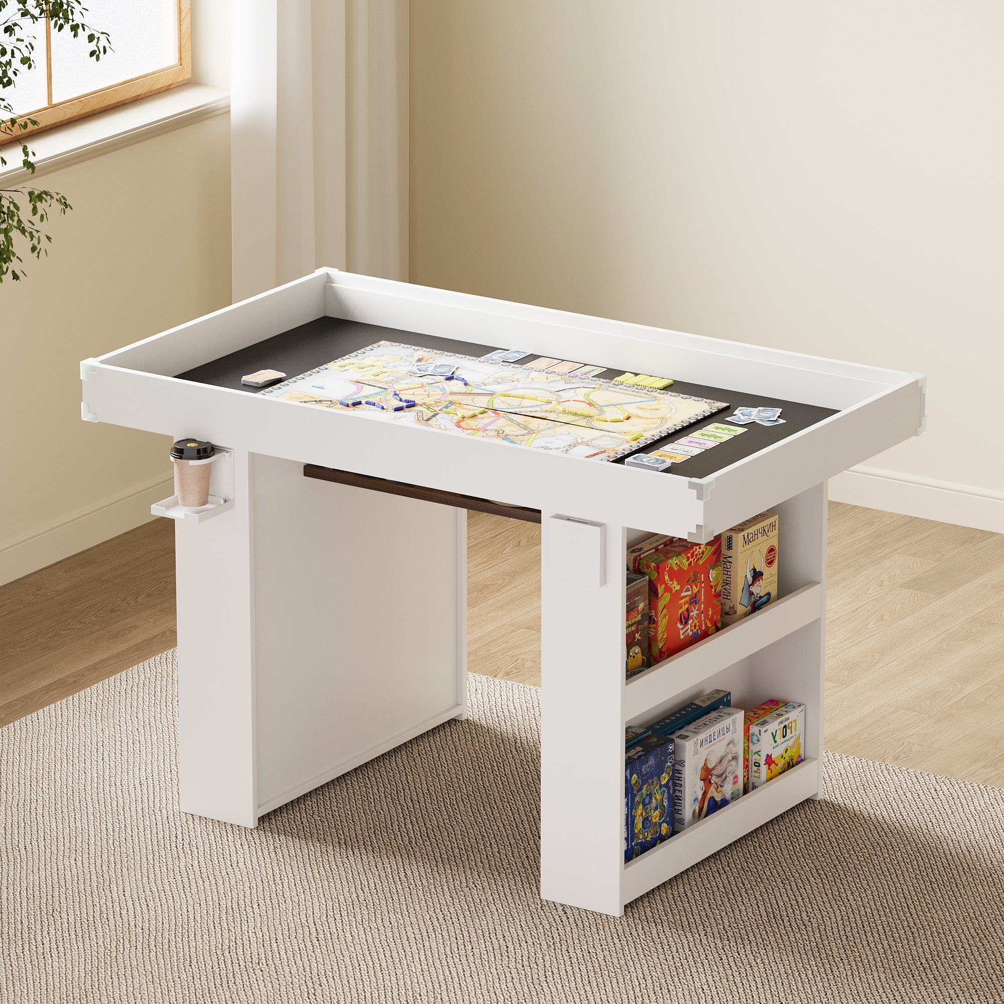 Advwin 2-in-1 Board Game Table with Removable Top