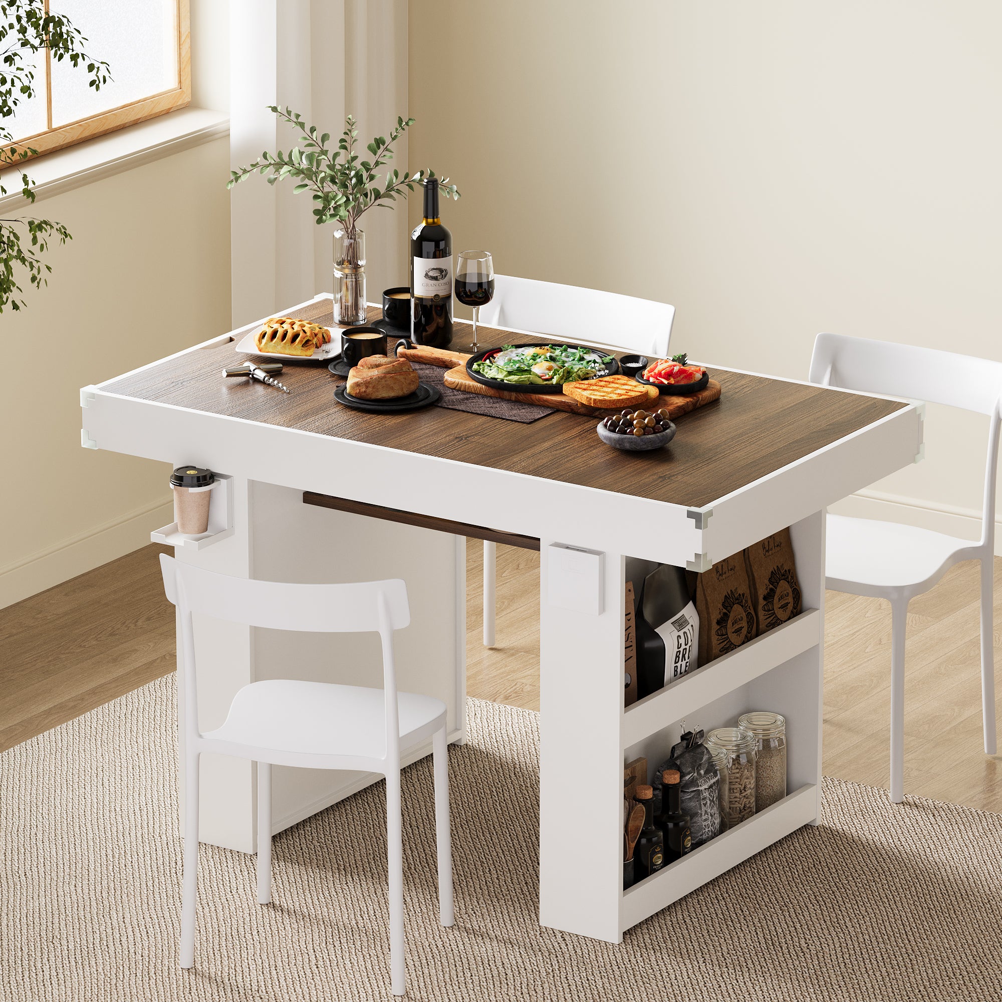 Advwin 2-in-1 Board Game Table with Removable Top