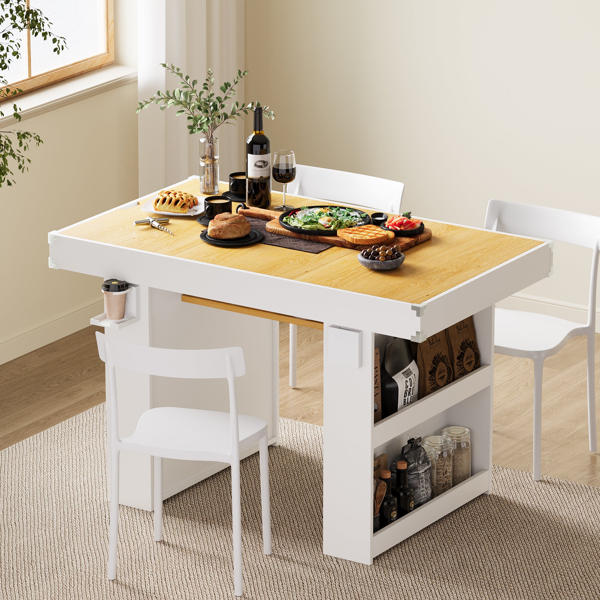 Advwin Gaming & Dining Table with Removable Top
