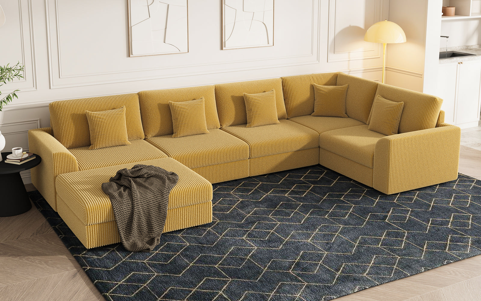 Advwin 6 Seat Oversized Modular Sectional Sofa