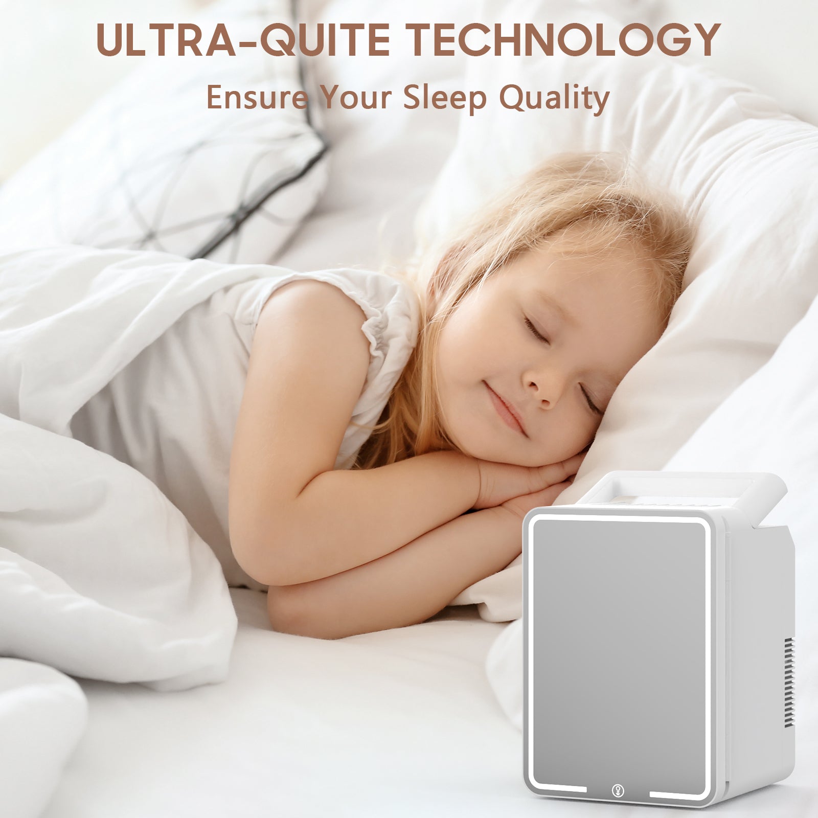 Advwin 12L Mini Fridge with LED Light Mirror