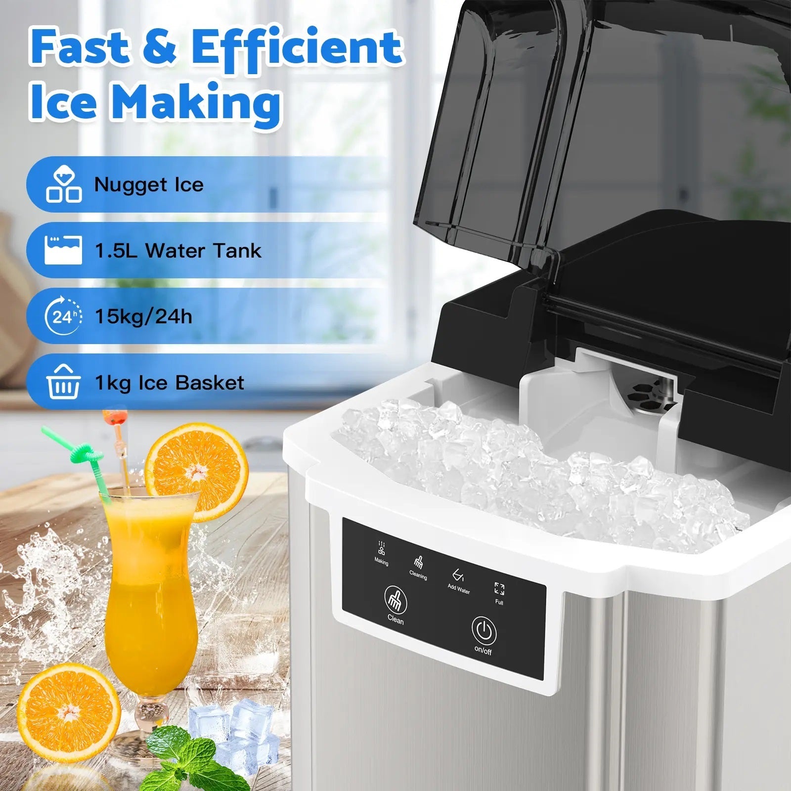 Advwin Countertop Ice Makers Machine 38Lbs/24h