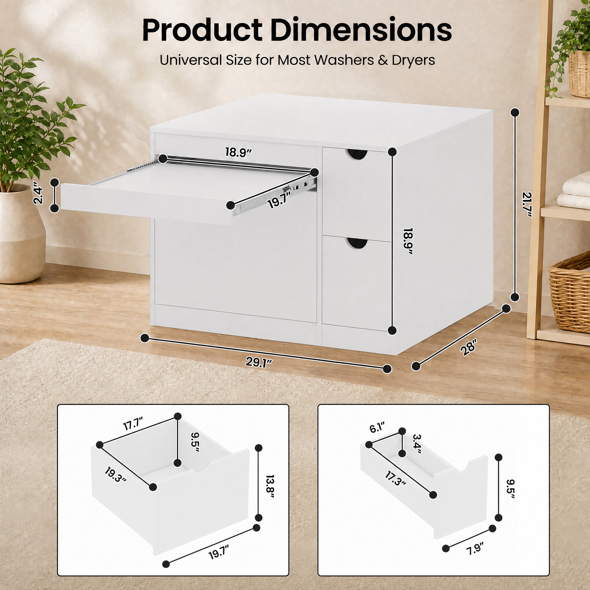 Advwin Heavy Duty Wooden Laundry Stand