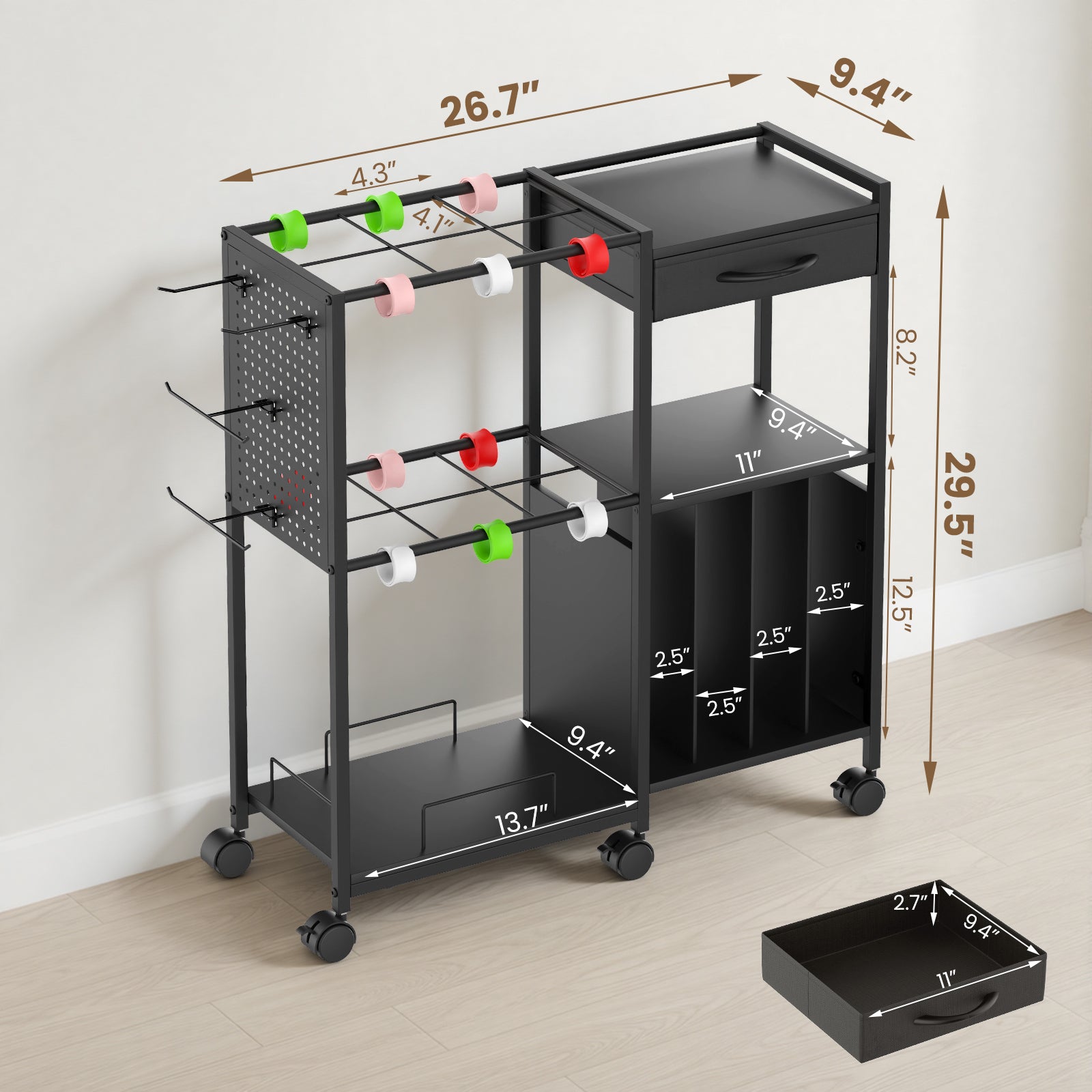 Advwin Wrapping Paper Storage Cart