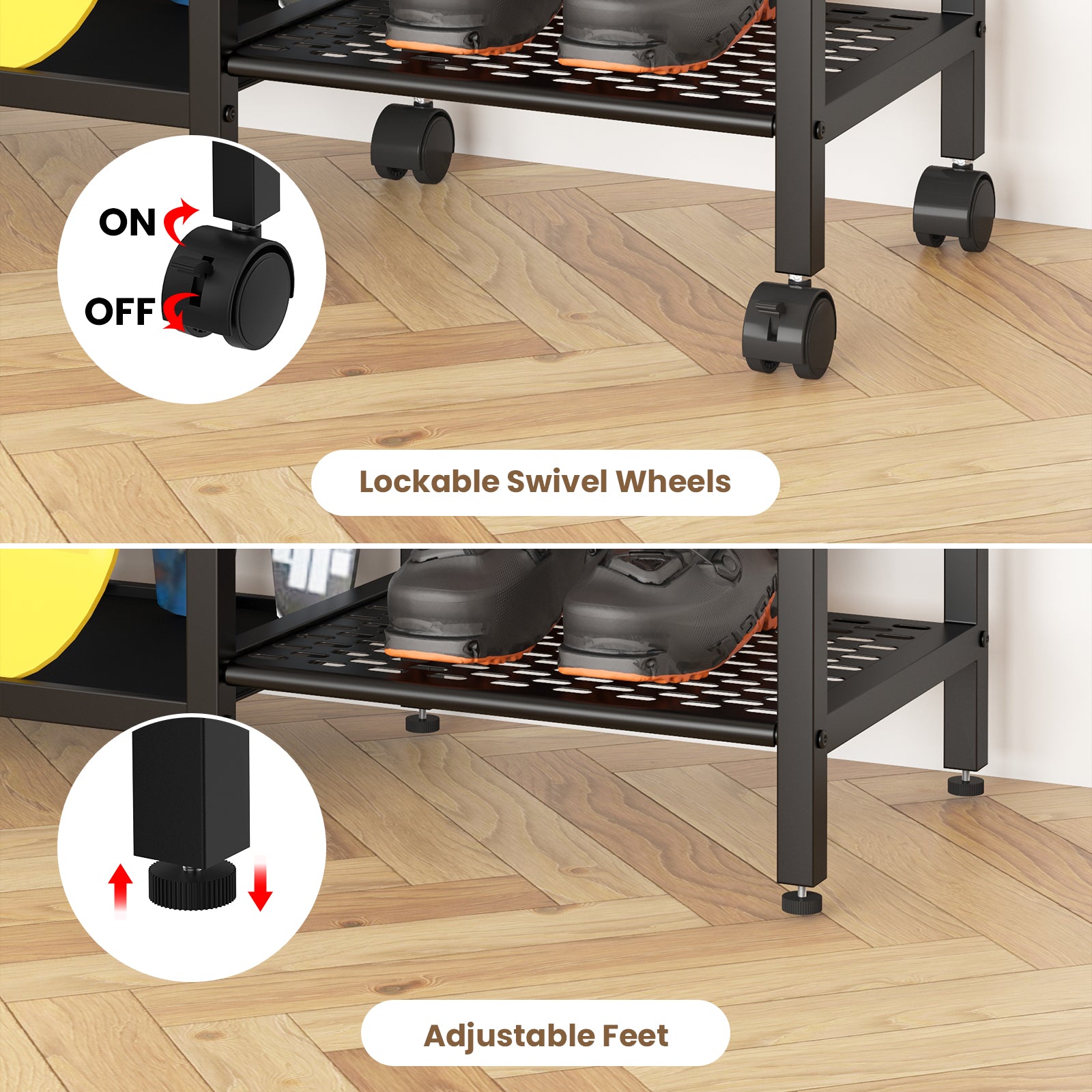 Advwin 4-Tier Freestanding Snowboard Rack