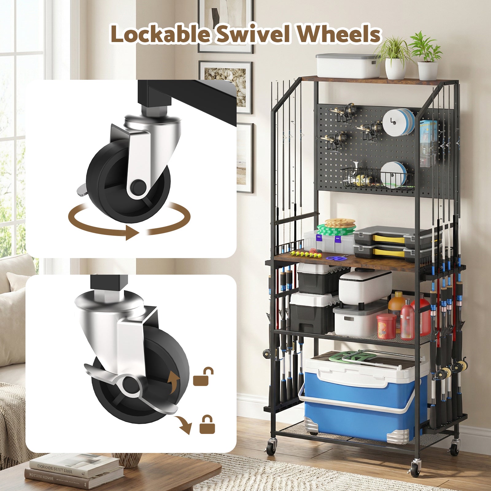 Advwin 4-Tier Heavy Duty Fishing Rod Holders