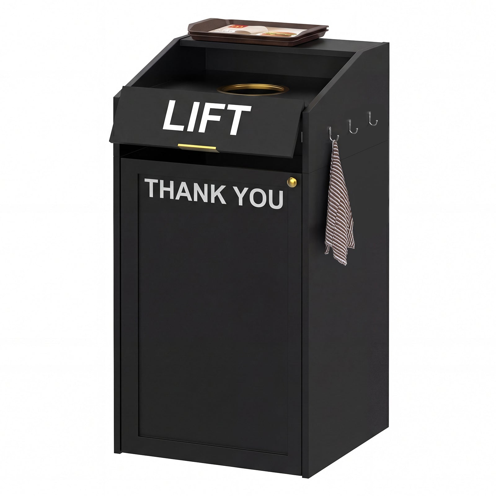 Advwin 40 Gal Commercial Trash Can Cabinet w/ Tray Holder