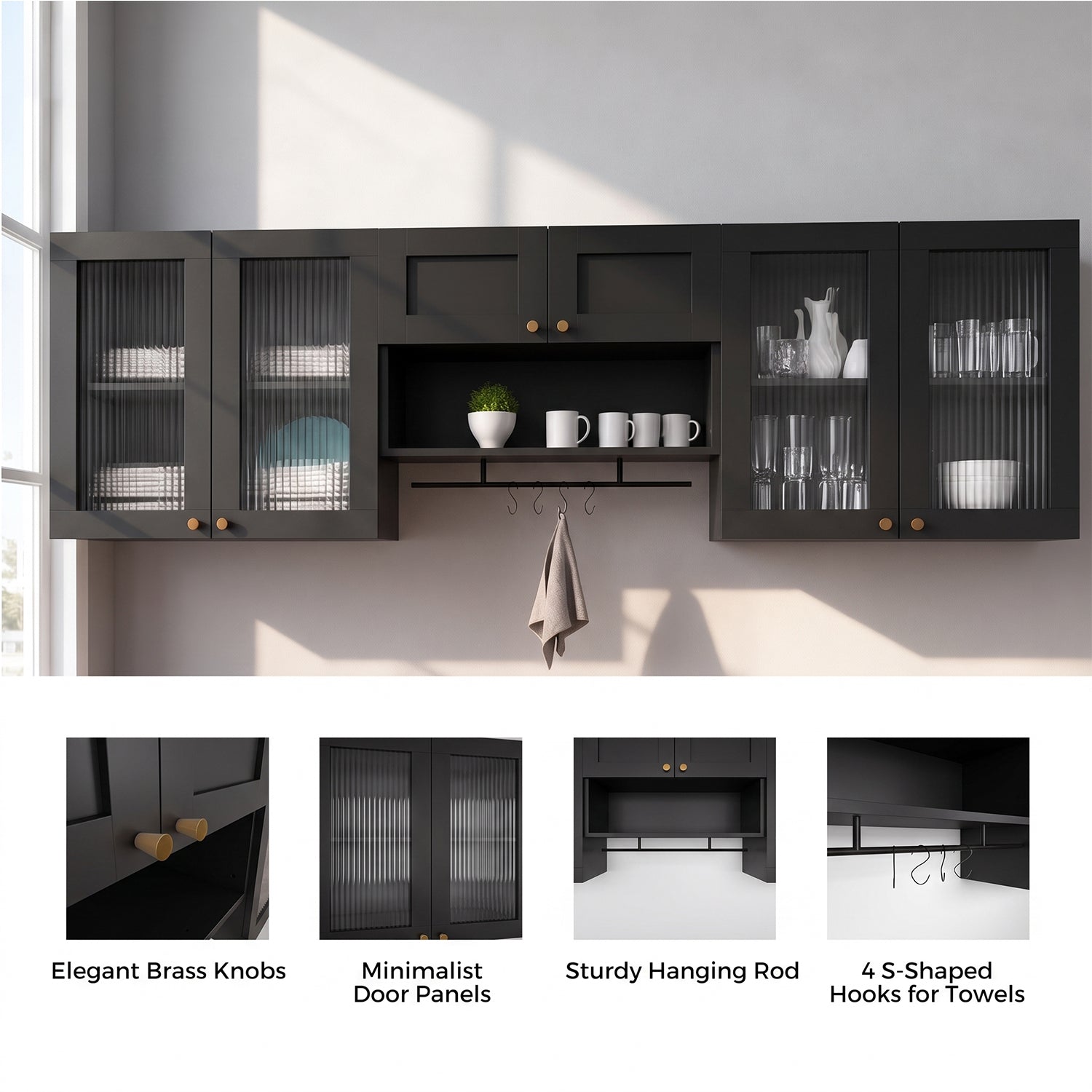 Advwin Wall Mounted Laundry Room Cabinet Set