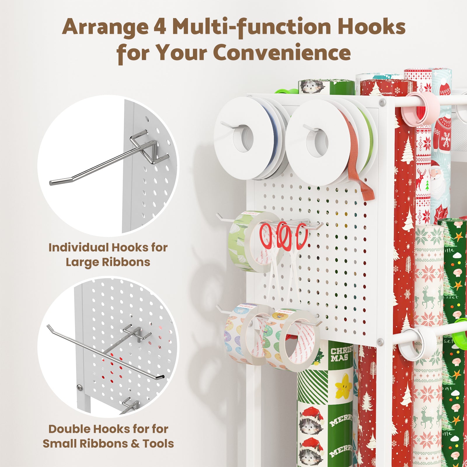 Advwin Wrapping Paper Storage Cart