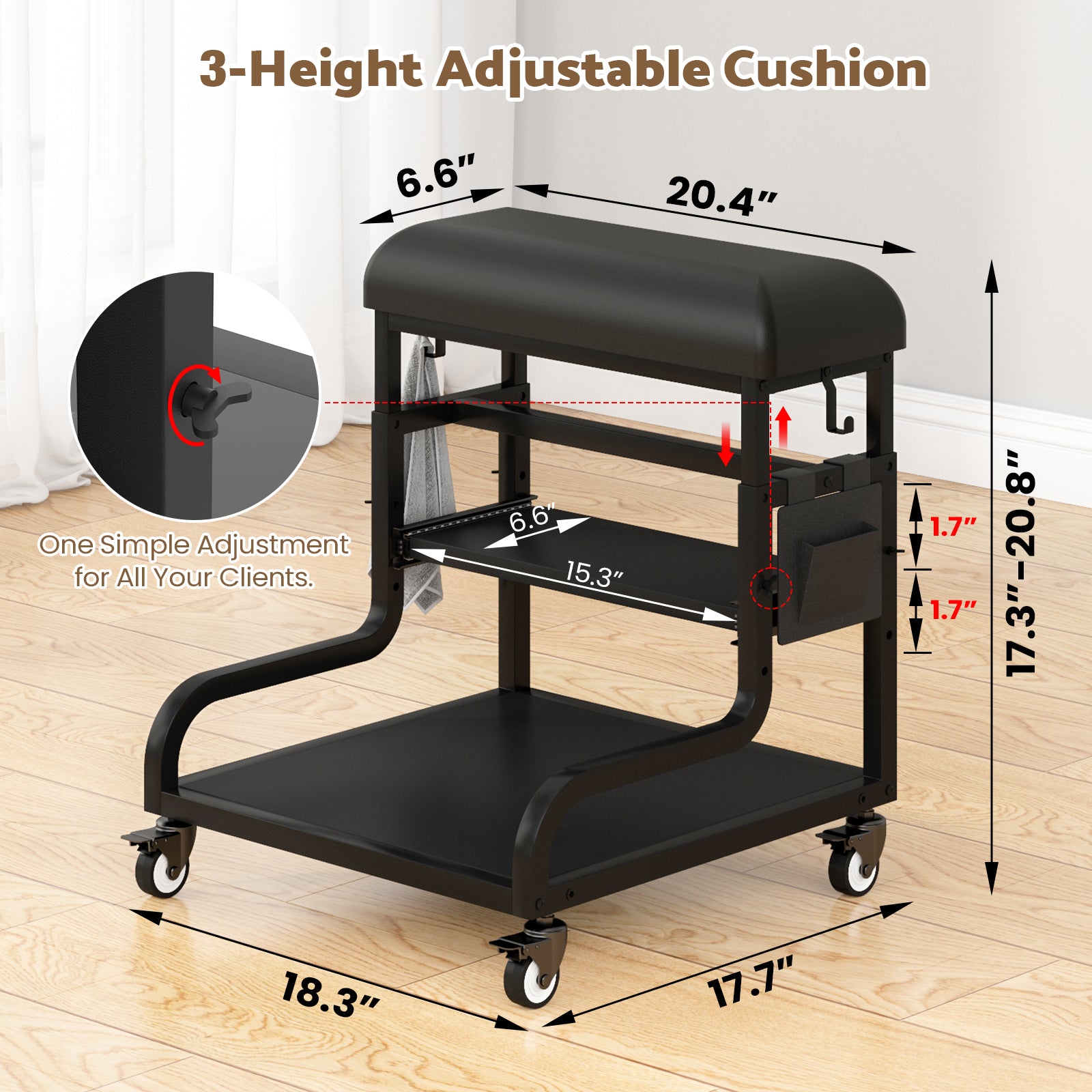 Advwin Pedicure Cart Foot Bath Trolley