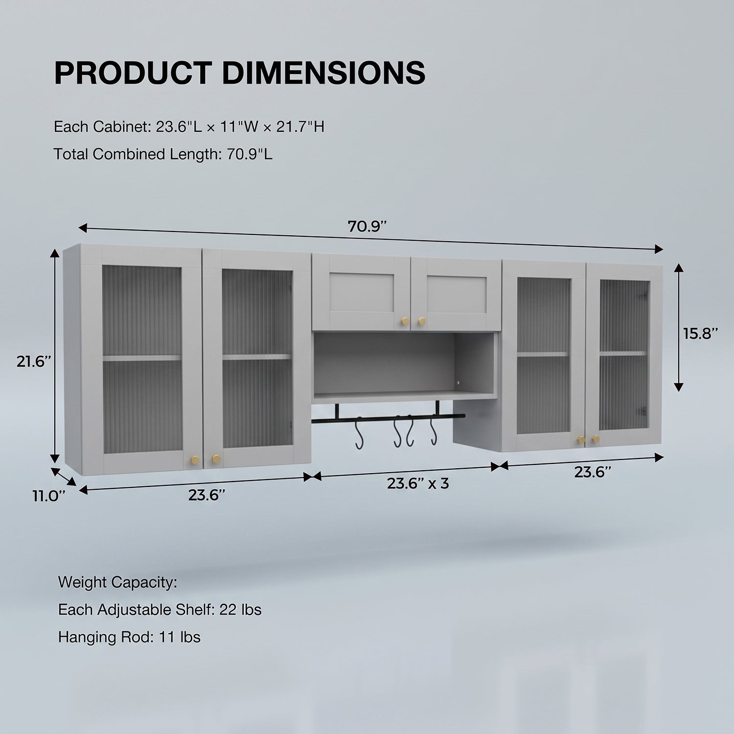 Advwin Wall Mounted Laundry Room Cabinet Set