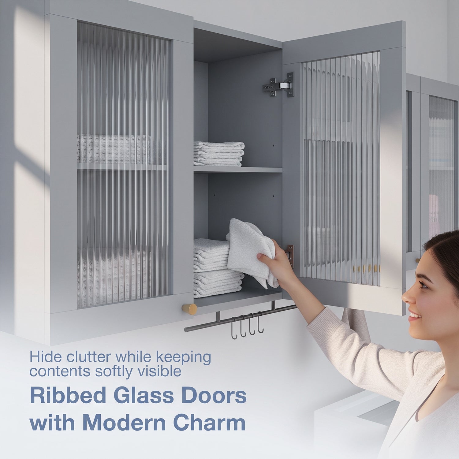 Advwin Wall Mounted Laundry Room Cabinet Set