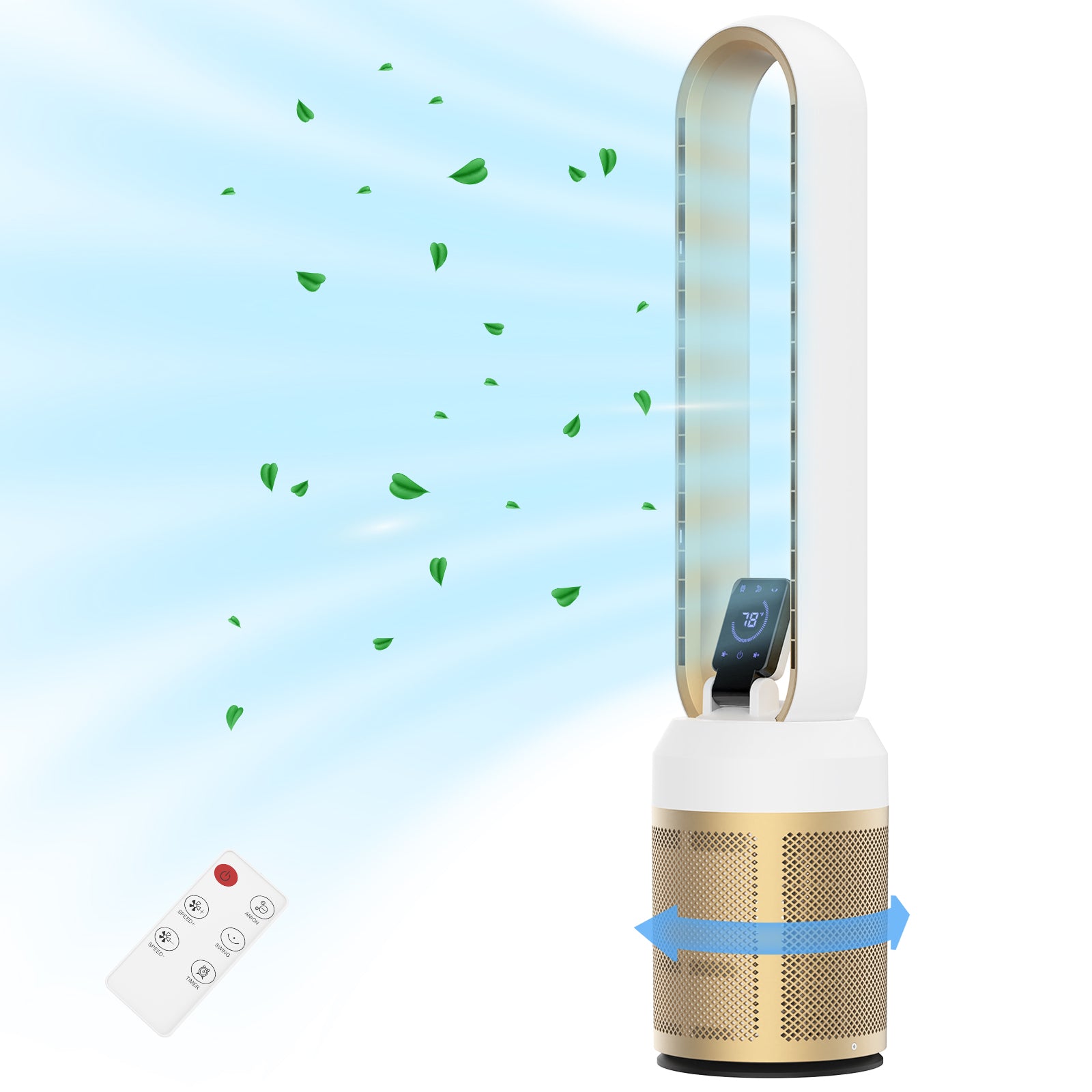 Advwin Electric Bladeless Fan with Touch Screen