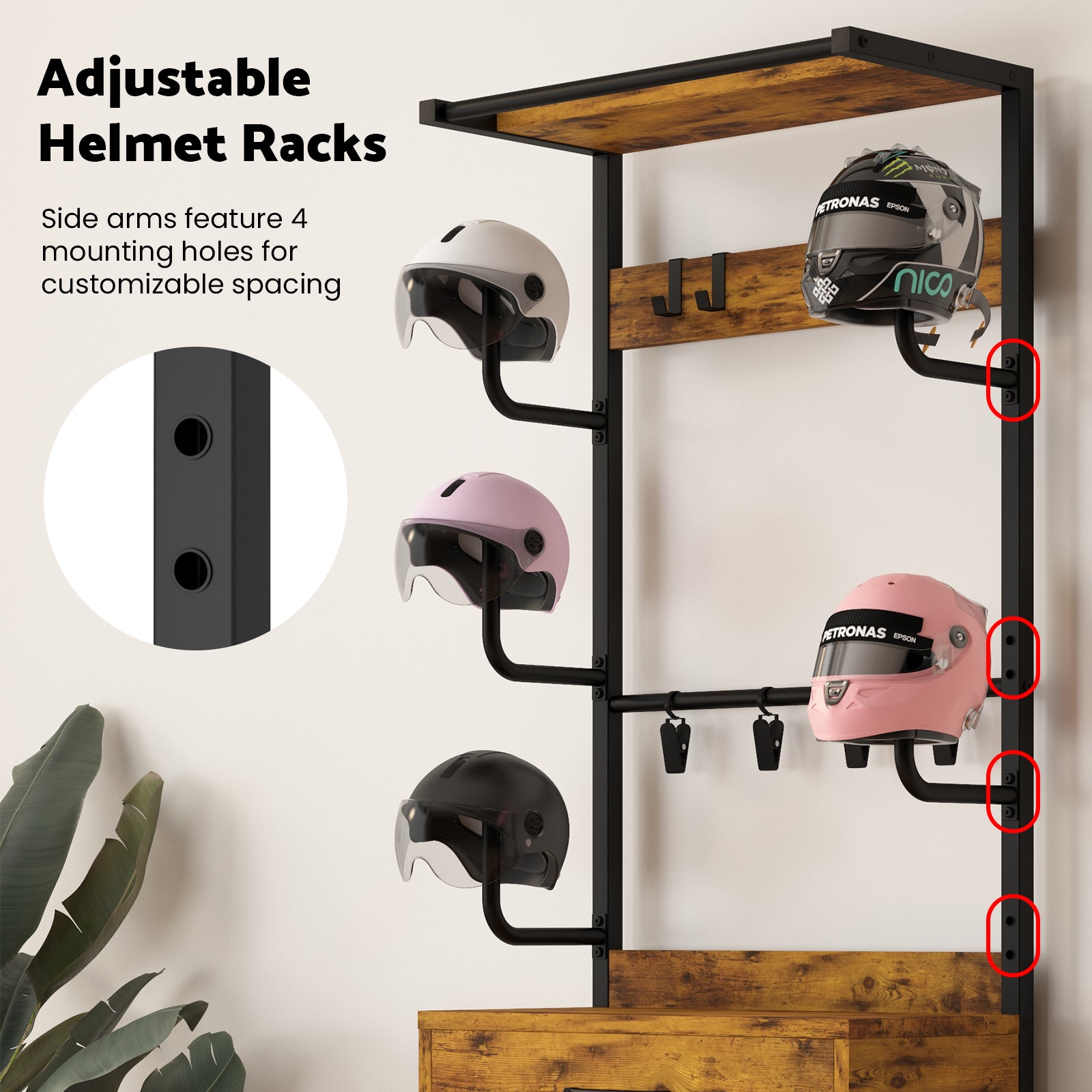 Advwin Helmet & Gear Storage Rack