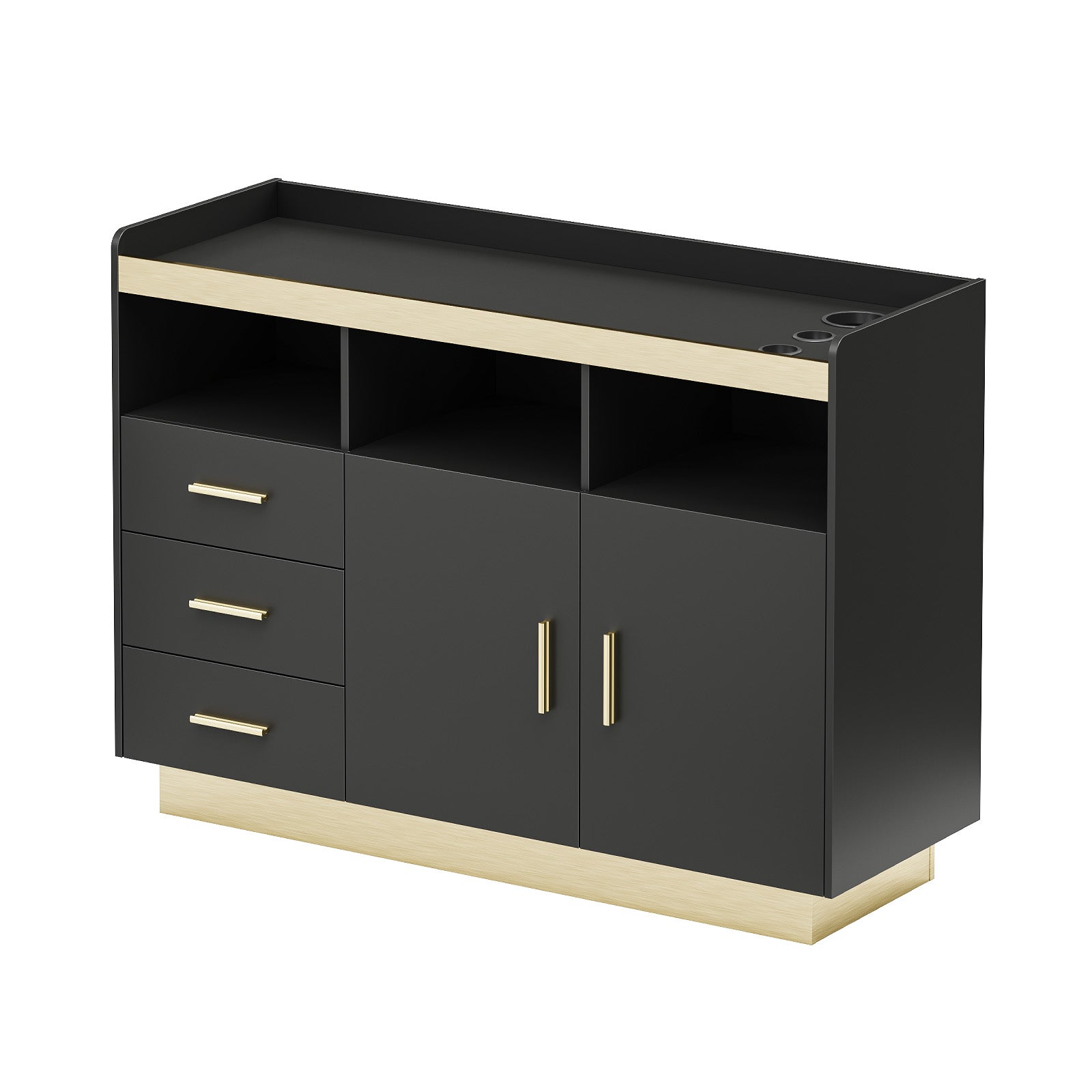 Advwin Professional Barber Storage Cabinet w/ 3 Drawers