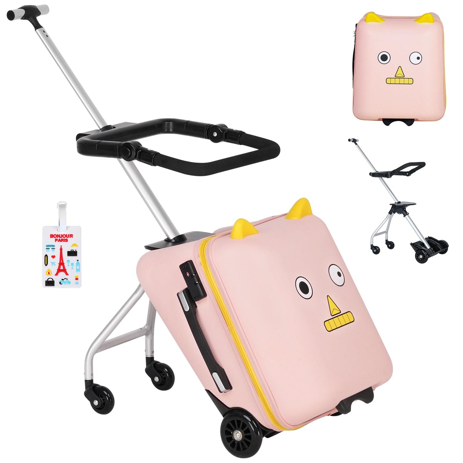 Advwin 20 inch Hardside Luggage with Child Seat