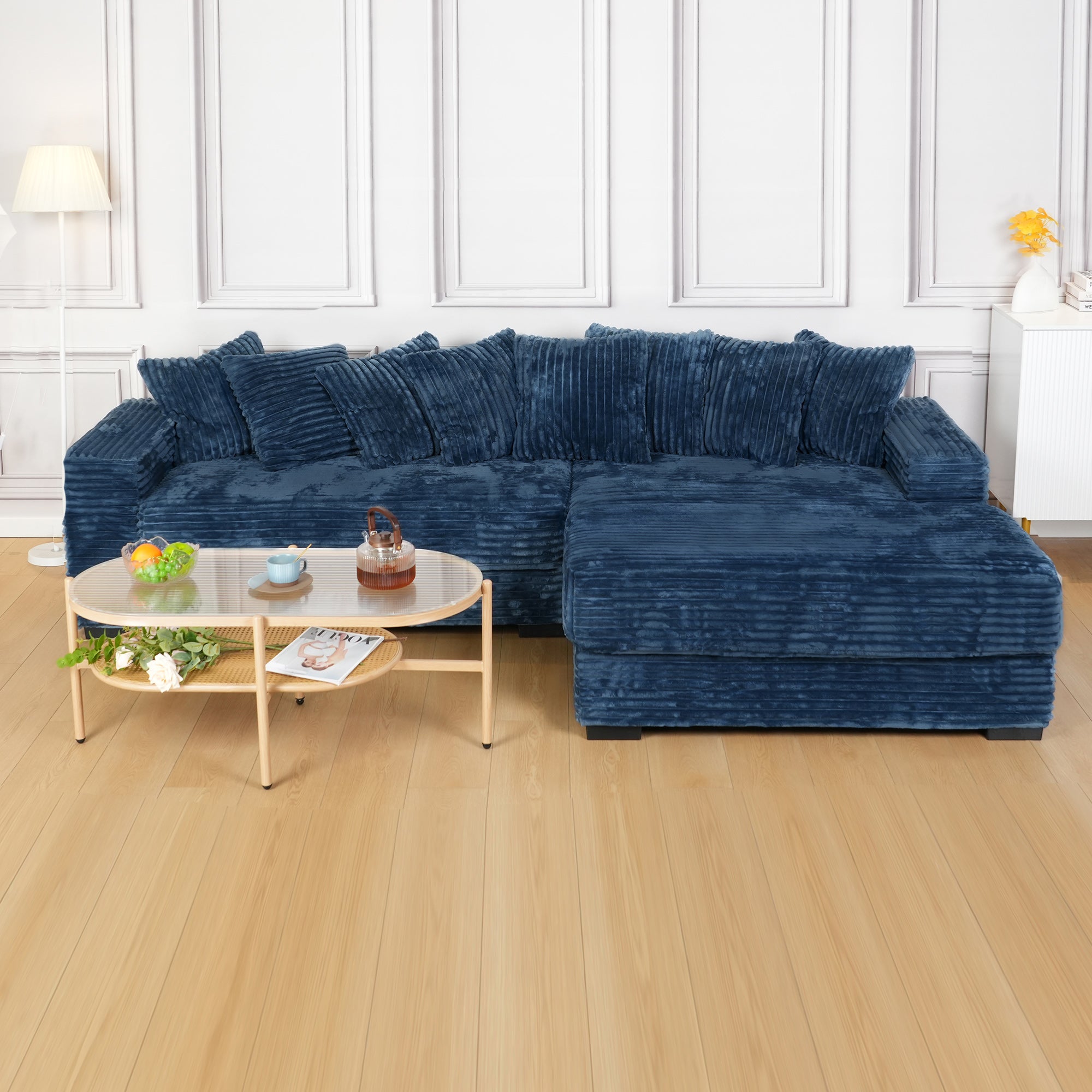 Advwin Oversized L Shaped Sofa With Chaise