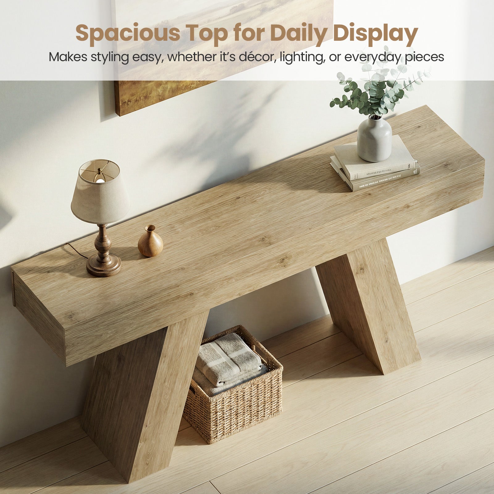 Advwin Console Table w/Storage Drawers