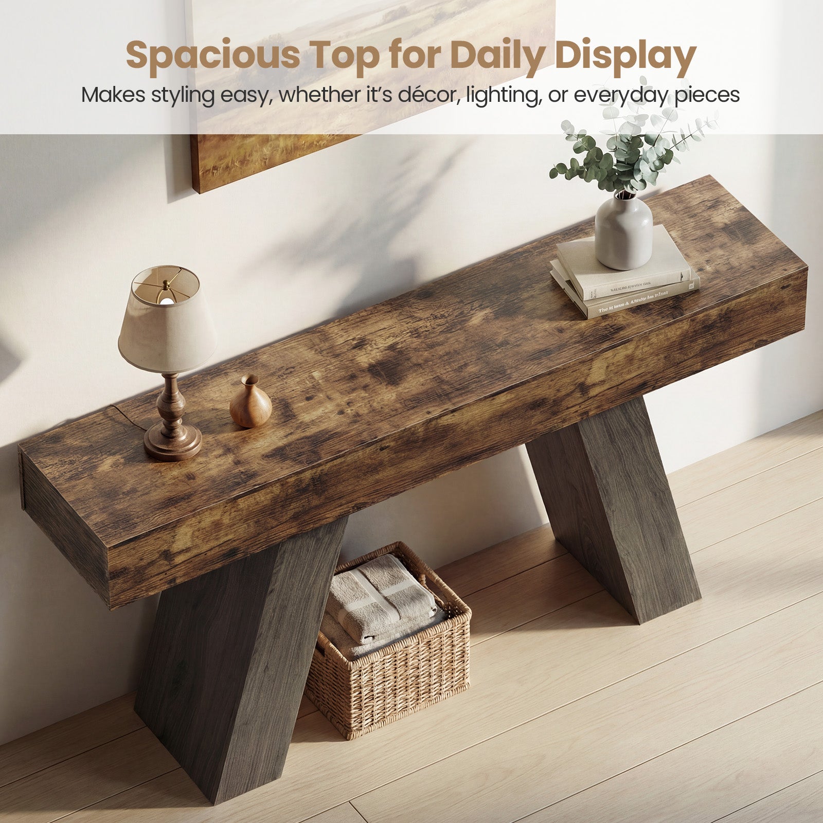 Advwin Console Table w/Storage Drawers