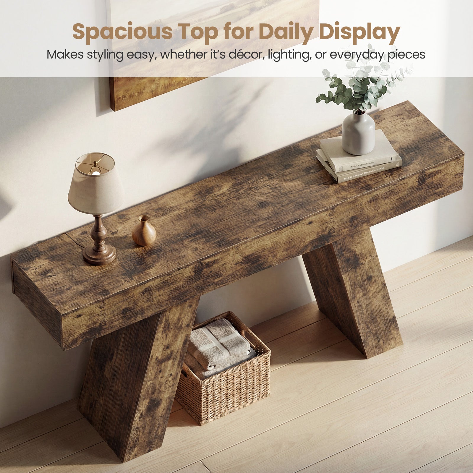 Advwin Console Table w/Storage Drawers