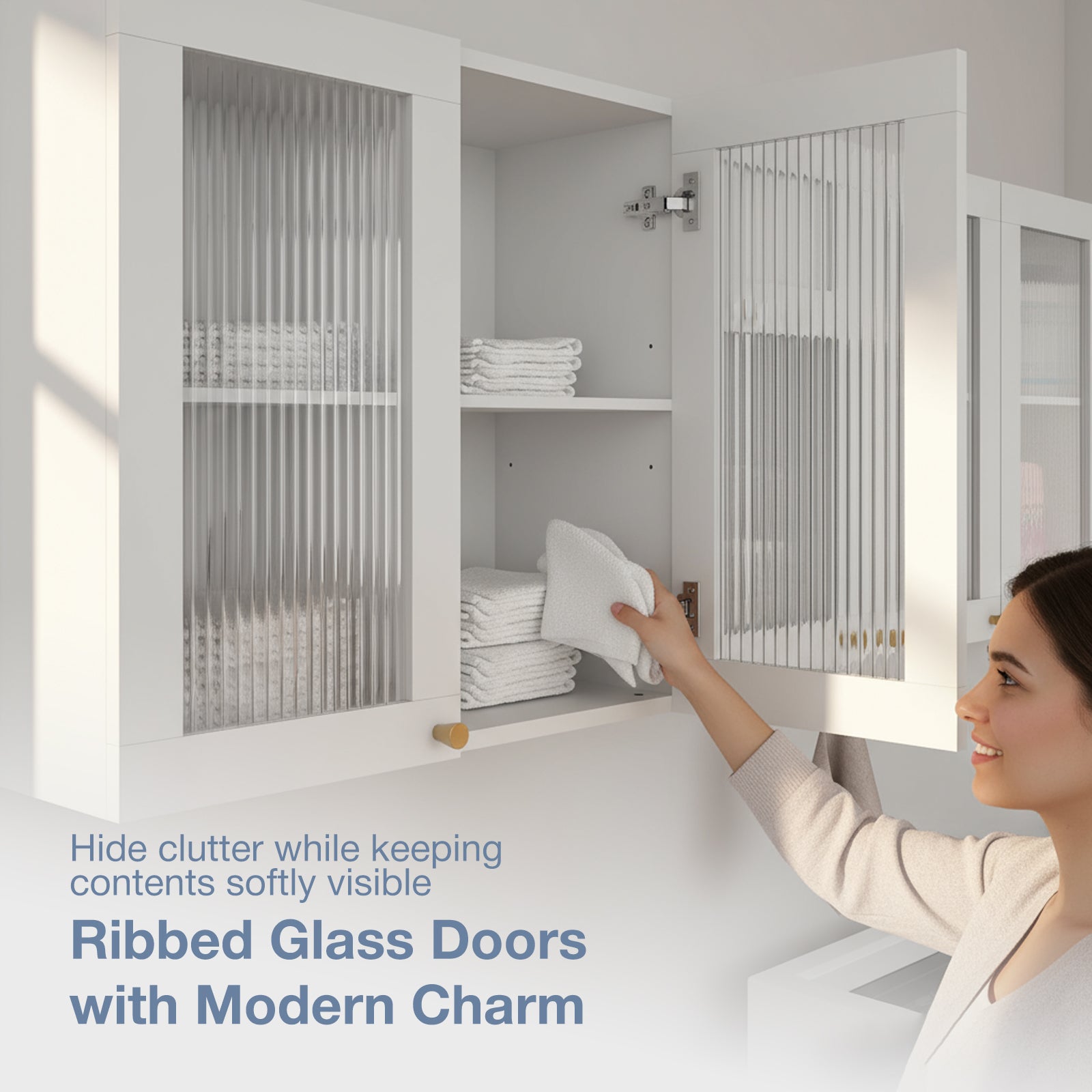 Advwin Wall Mounted Laundry Room Cabinet Set