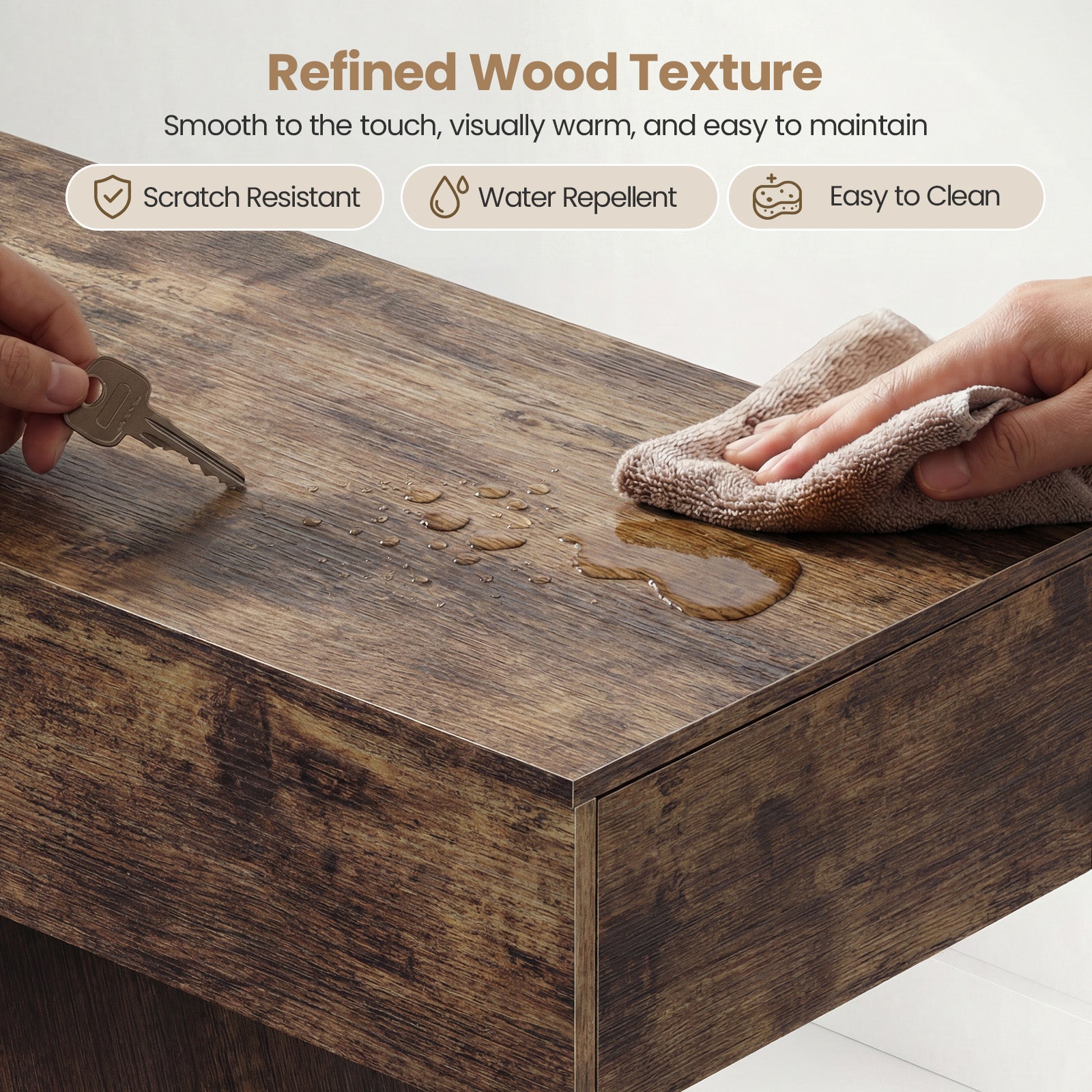 Advwin Console Table w/Storage Drawers