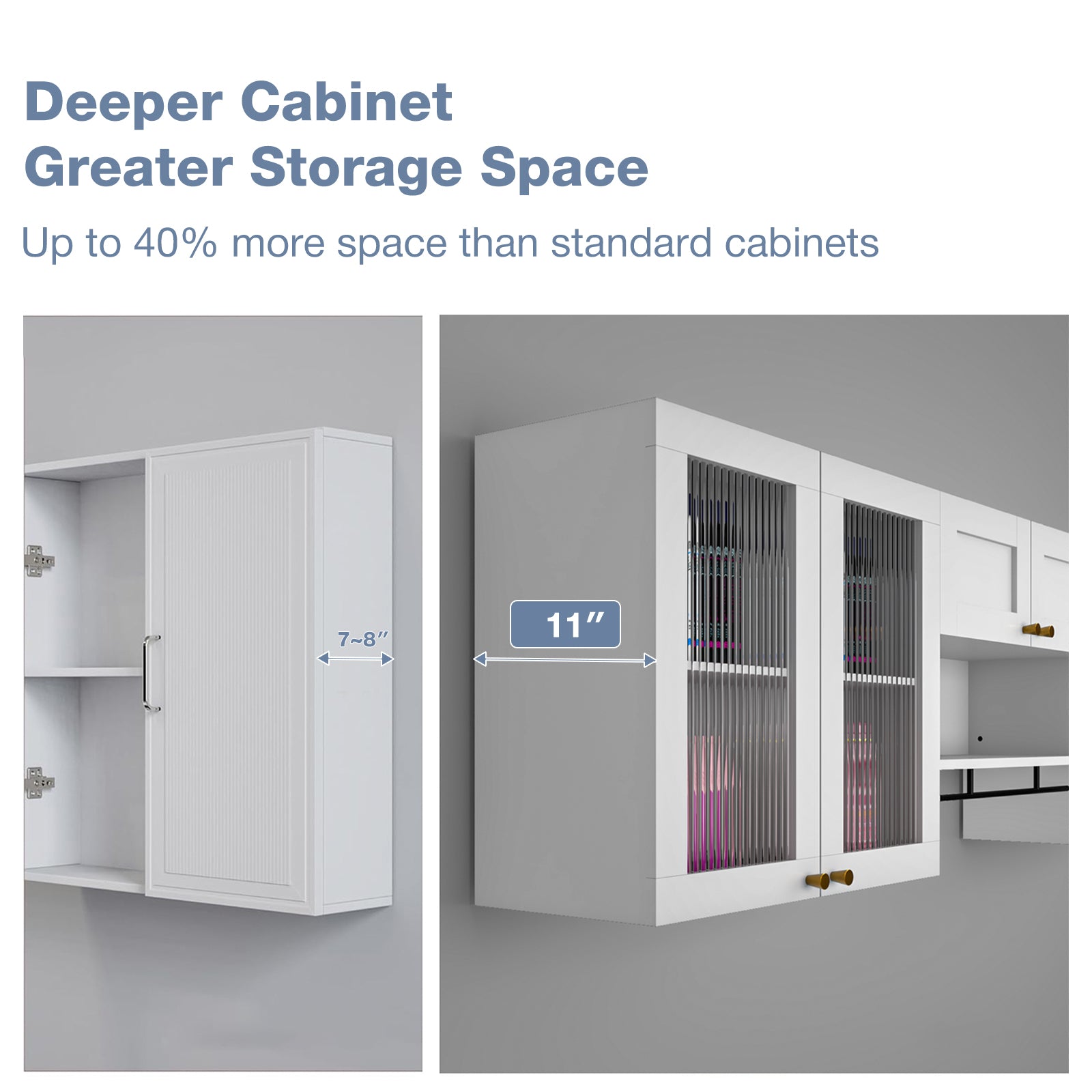 Advwin Wall Mounted Laundry Room Cabinet Set