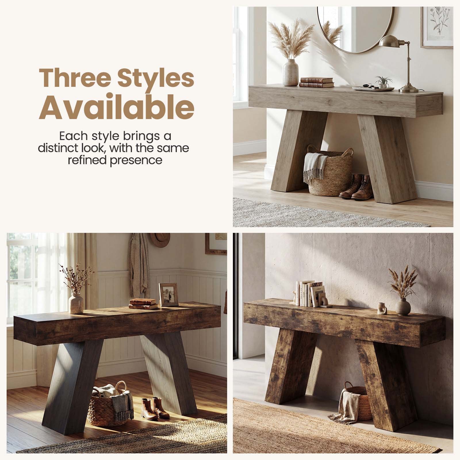 Advwin Console Table w/Storage Drawers