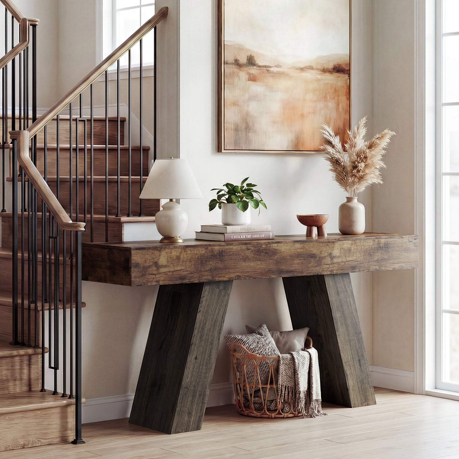 Advwin Console Table w/Storage Drawers