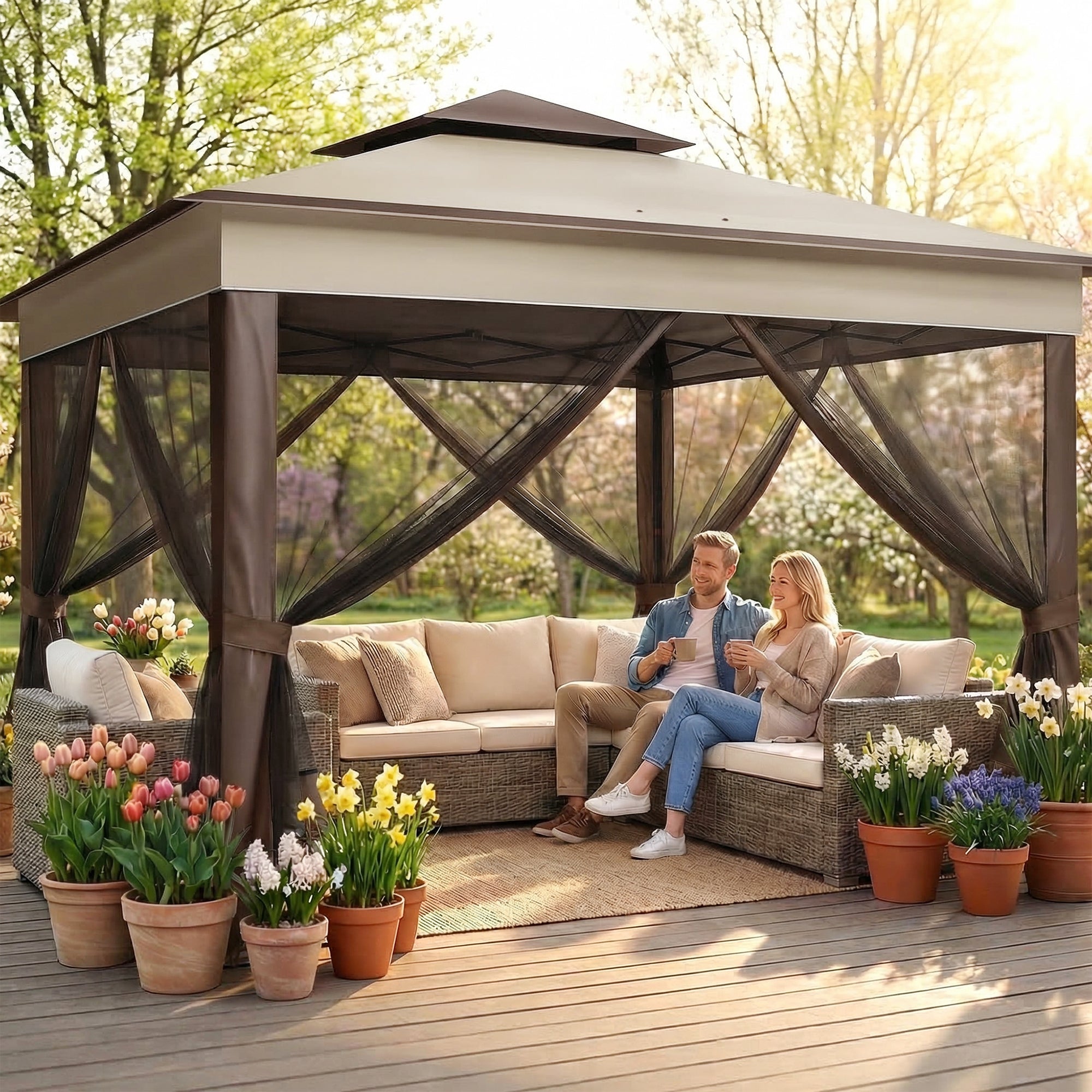 Advwin Outdoor Canopy Shelter Easy Setup w/ Storage Bag